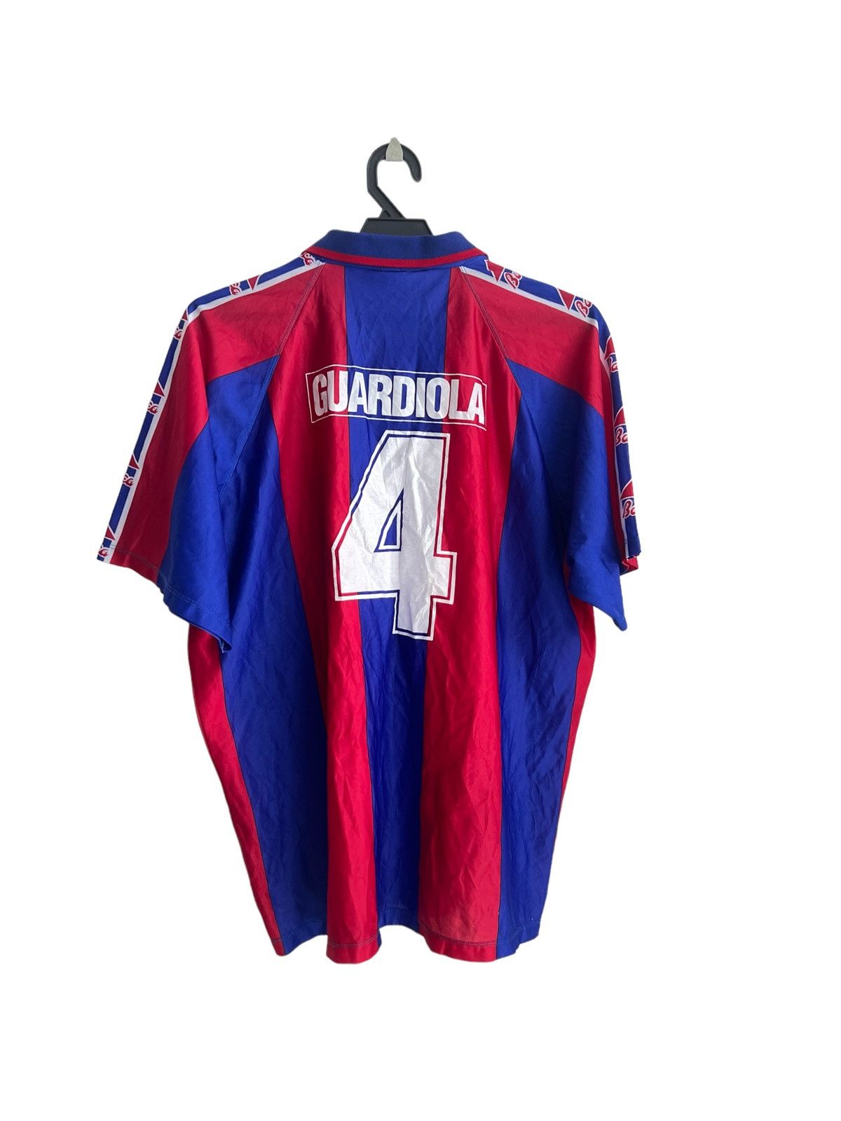 Kappa ARCHIVE🔥1992 FC Barcelona Guardiola4 Match Worn Home Jersey Size US L / EU 52-54 / 3 - 2 Thumbnail