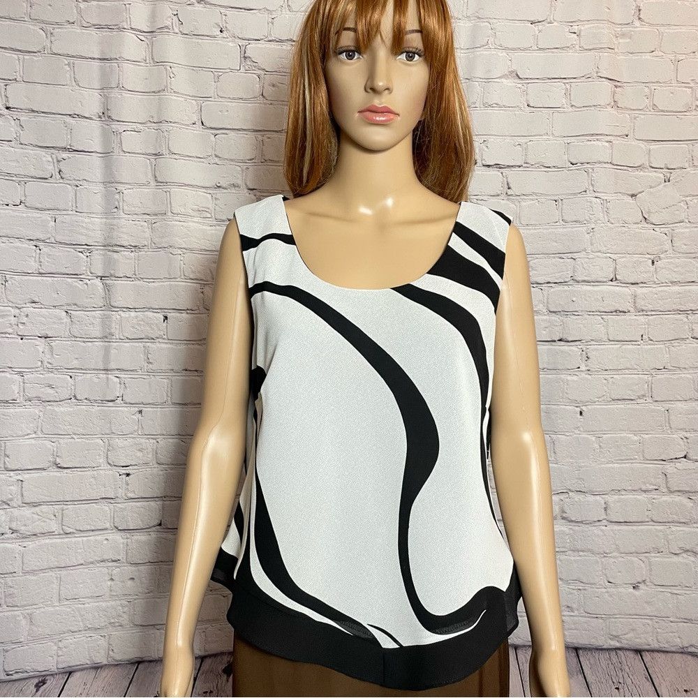 Other R&M Richards White Black Tank Top Size L Size L / US 10 / IT 46 - 1 Thumbnail