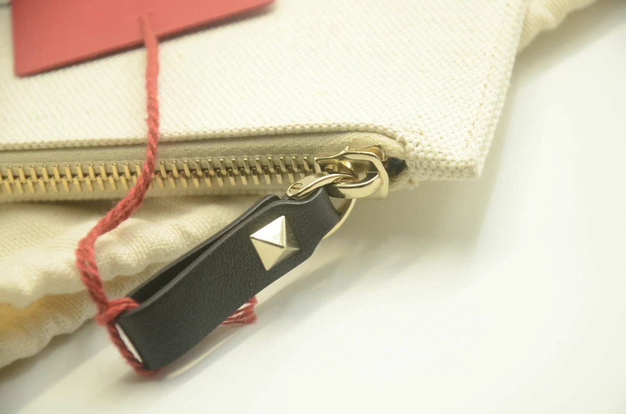 Valentino Valentino VLTN Logo Canvas Large Handbag with Rivets Size ONE SIZE - 6 Thumbnail