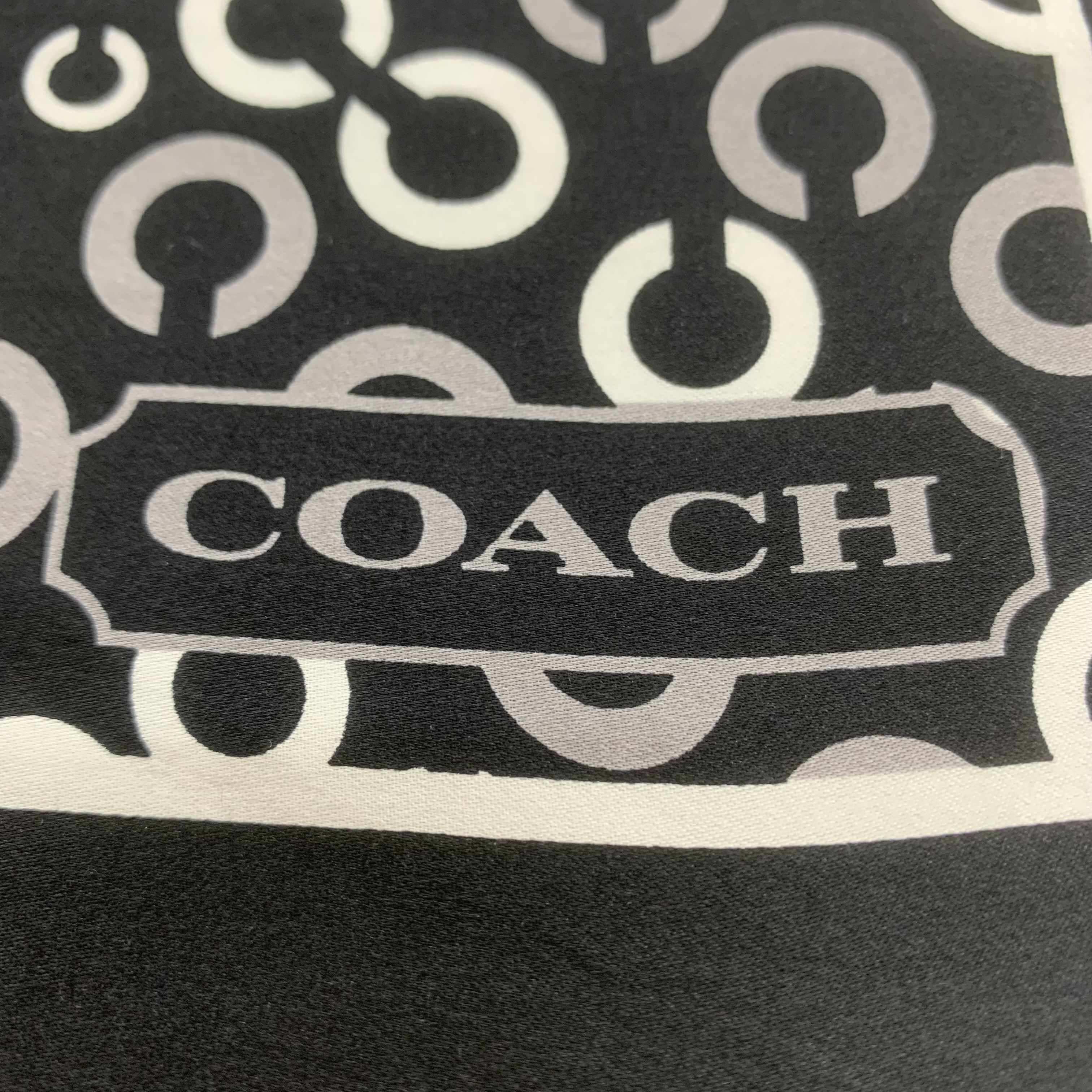 Coach Vintage Black Silk Scarf Neckerchief Mini Scarf Size ONE SIZE - 4 Thumbnail