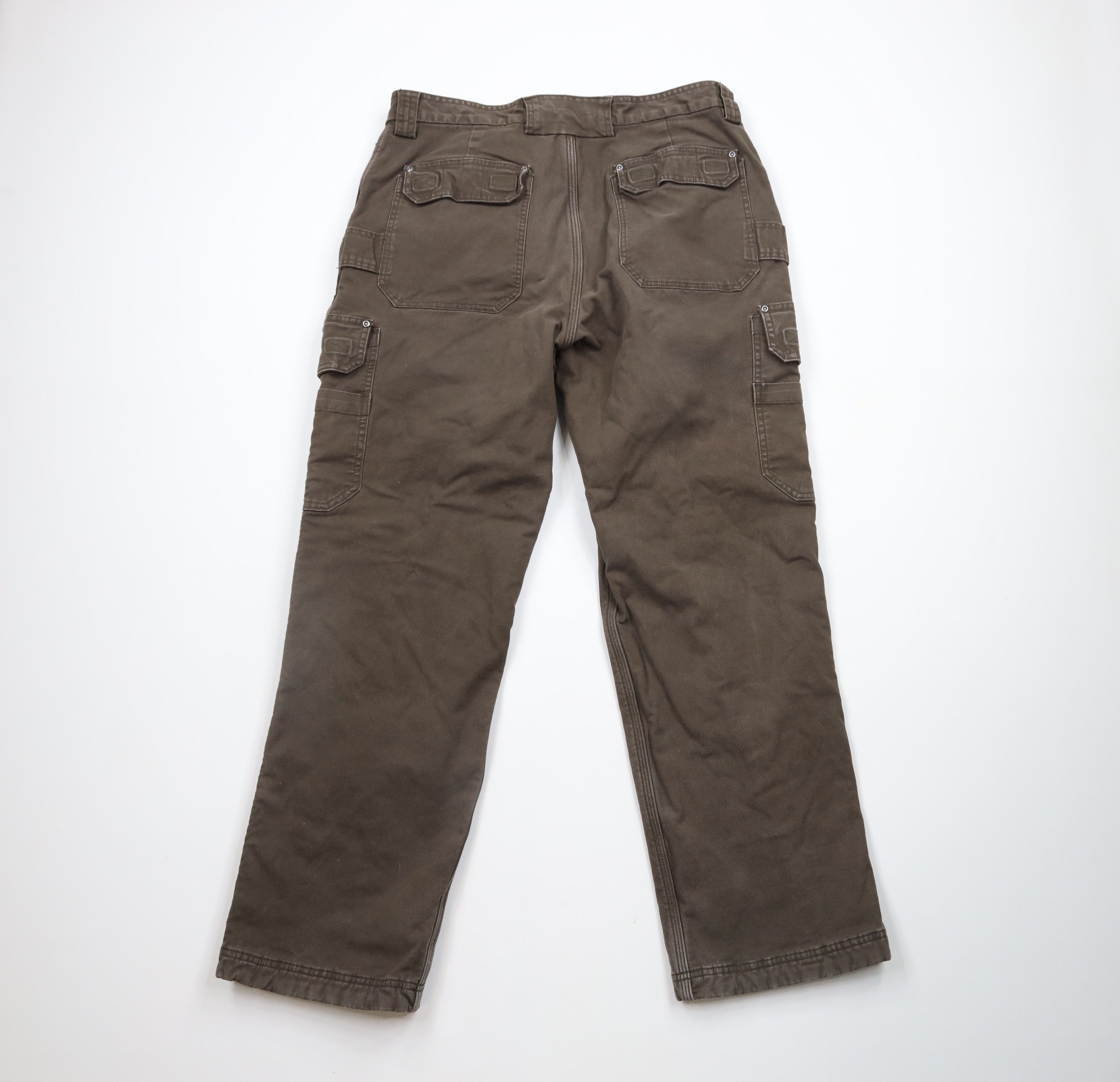 Duluth Trading Company × Vintage Duluth Trading Co Lined Flex Fire Hose Cargo Pants Brown Size US 38 / EU 54 - 9 Thumbnail
