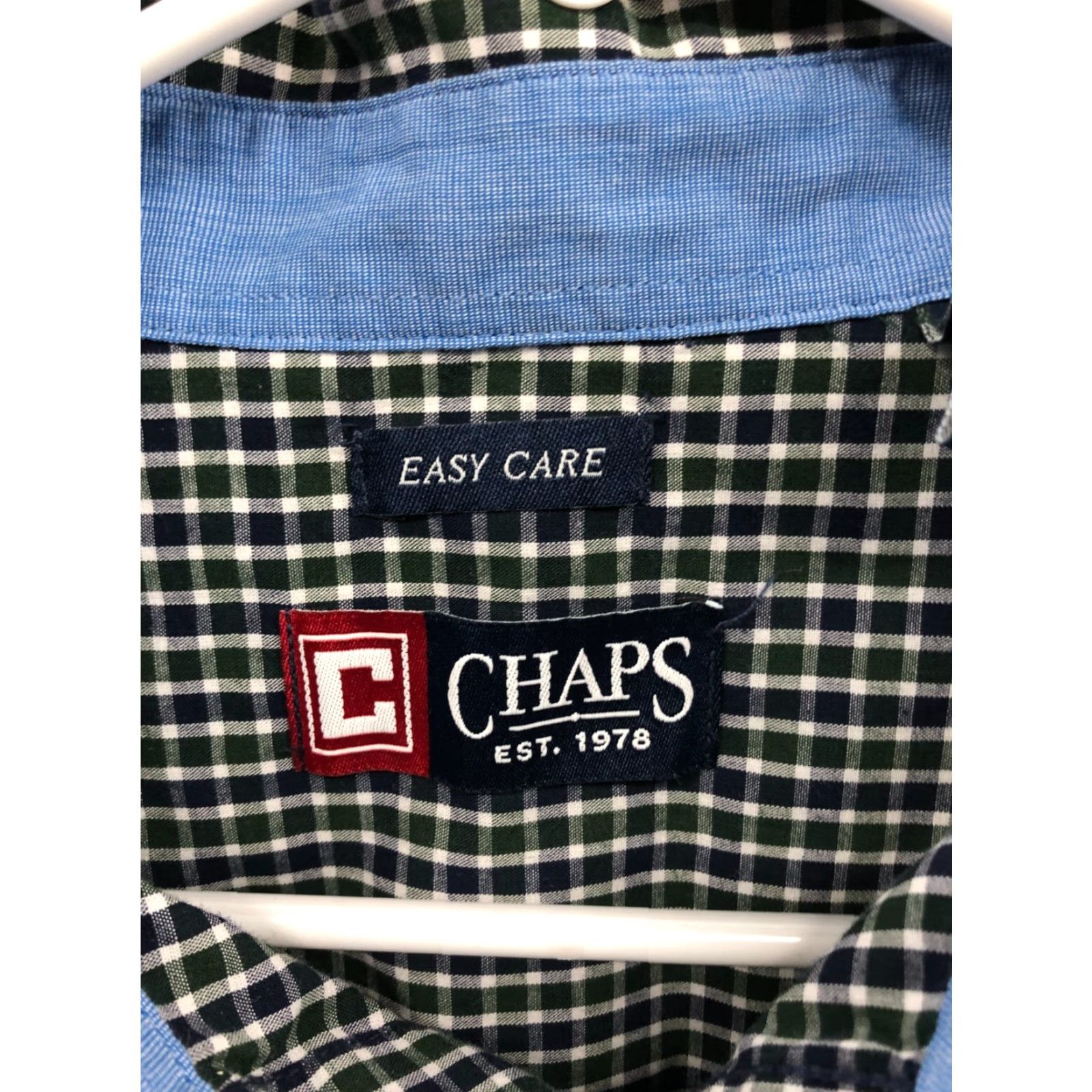 Chaps Chaps Easy Care Shirt Mens Size L Green Check Long Sleeve Button Down Collar Size US L / EU 52-54 / 3 - 7 Thumbnail