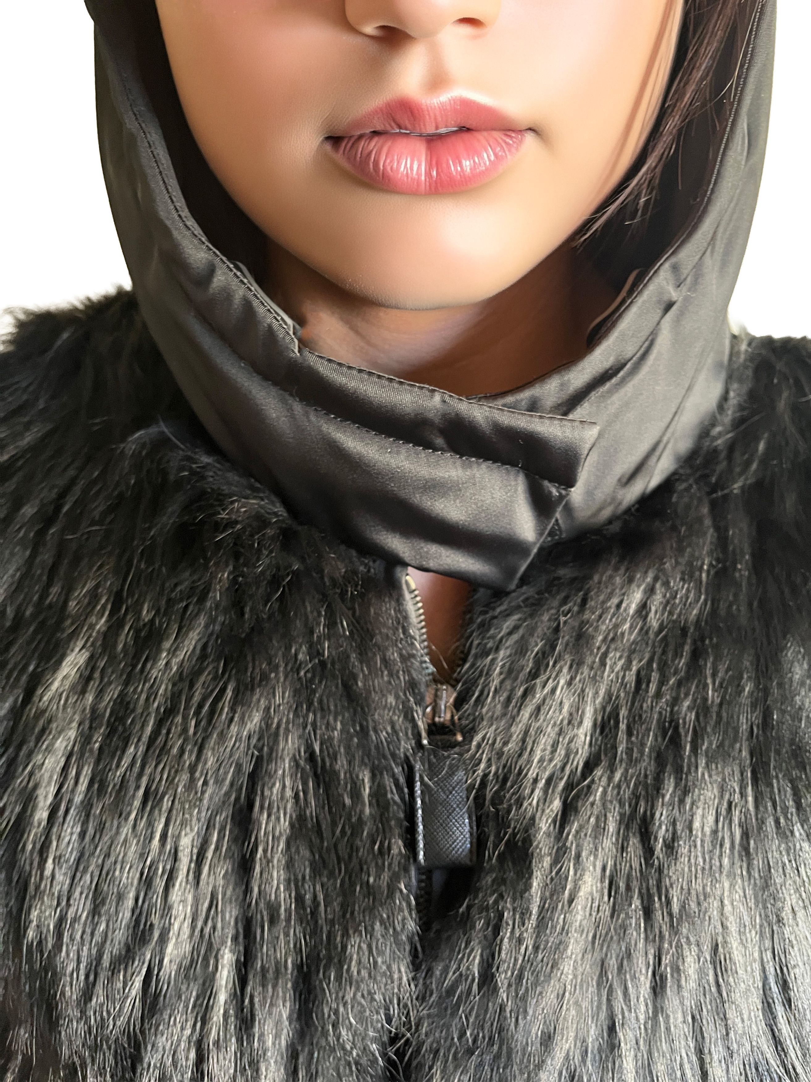Prada Russian Fox Fur and Nylon Prada Jacket Size S / US 4 / IT 40 - 4 Thumbnail