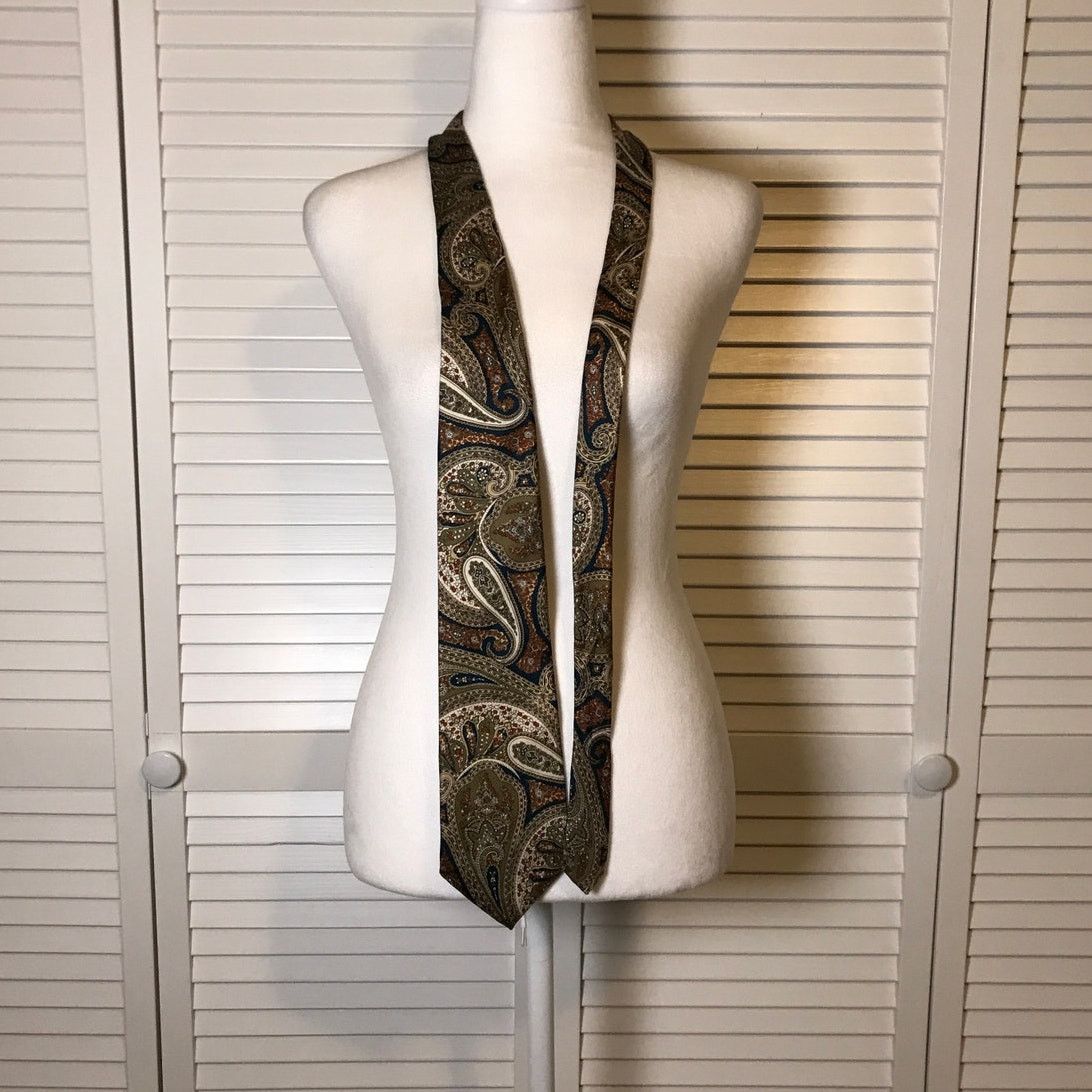 Other Wembley Gold Paisley Classic Wide Men Necktie Size ONE SIZE - 2 Thumbnail