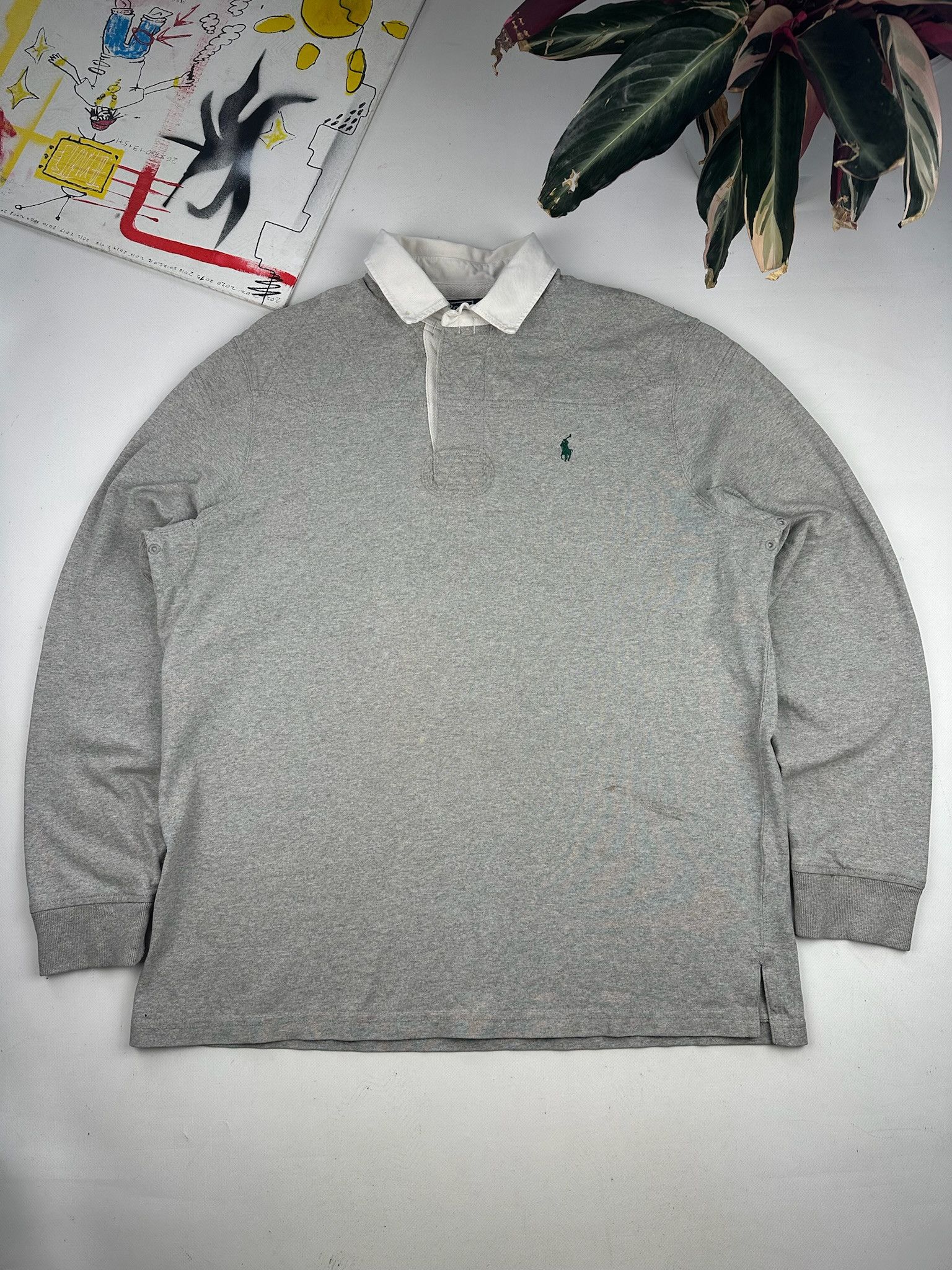 Vintage Polo Ralph Lauren Rugby Polo Shirt Long Sleeve
