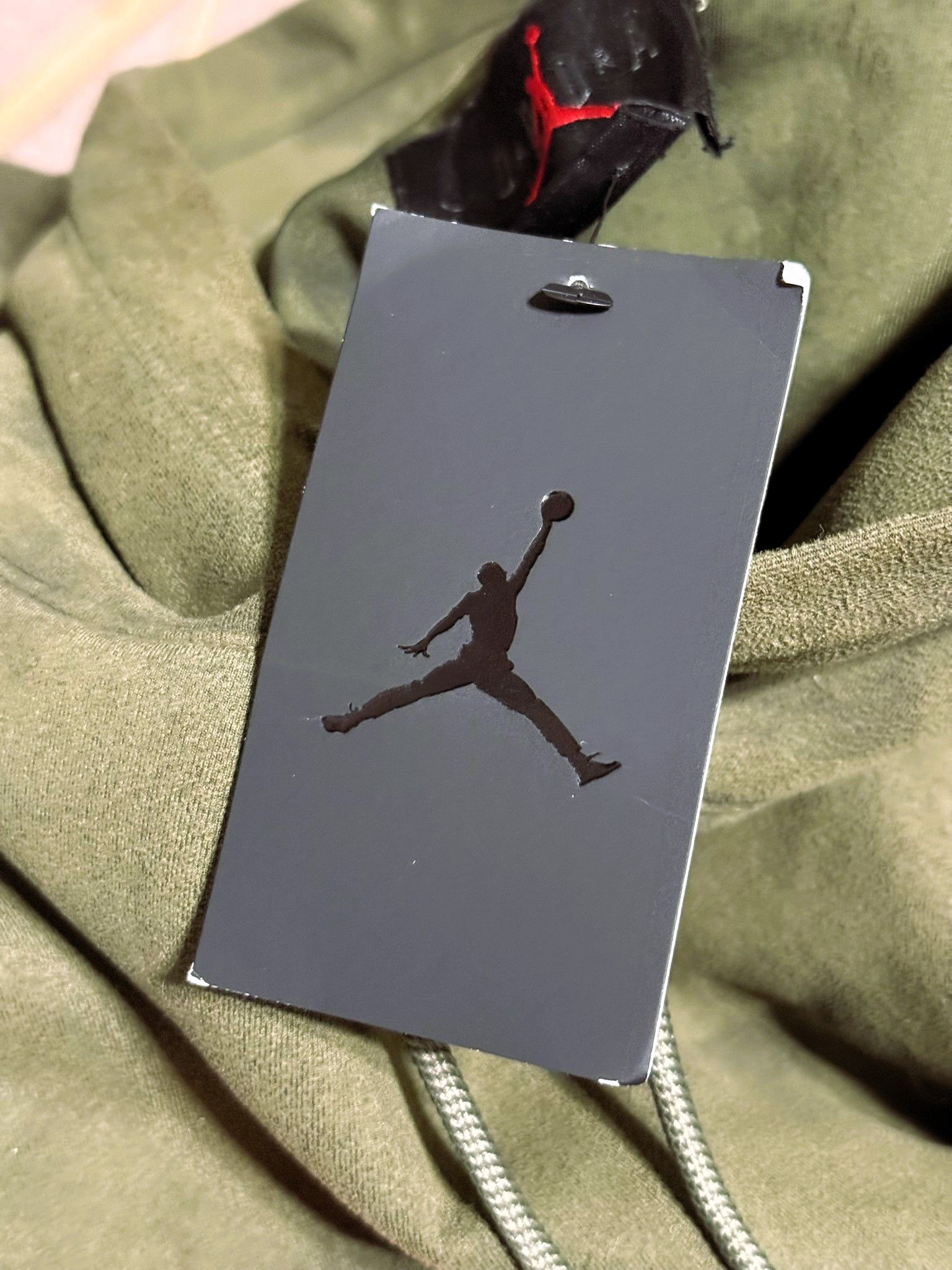 Jordan Brand Travis Scott Jordan Washed Suede Hoodie, Medium Olive Size US XXL / EU 58 / 5 - 6 Thumbnail