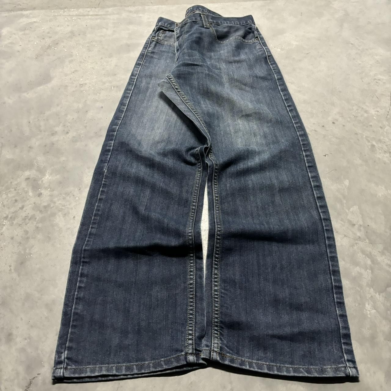 Levi's × Vintage Crazy Vintage Y2K/2000s Grunge Faded Dark Wash Levi’s Skater Denim Jeans! Size US 36 / EU 52 - 3 Thumbnail