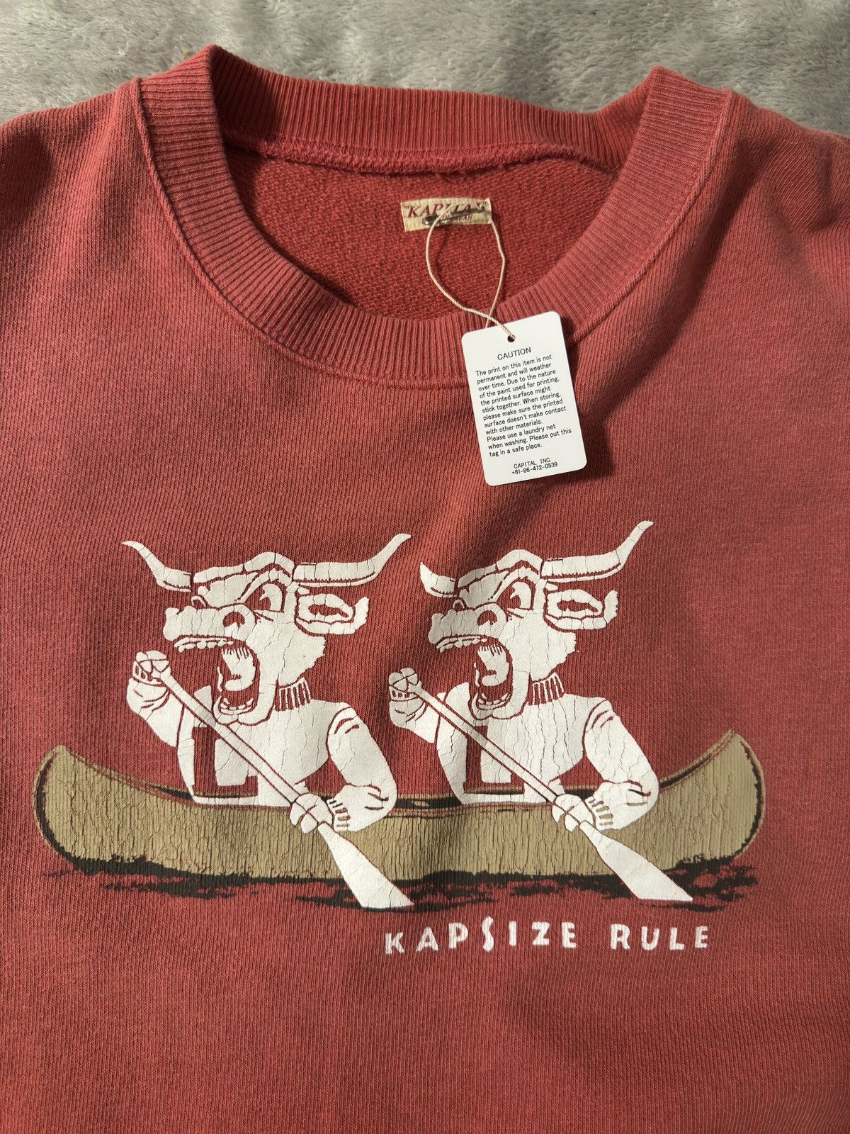 Kapital Kapital Knit Crew Sweater - Red (Longhorn ver.) Size US XL / EU 56 / 4 - 4 Thumbnail