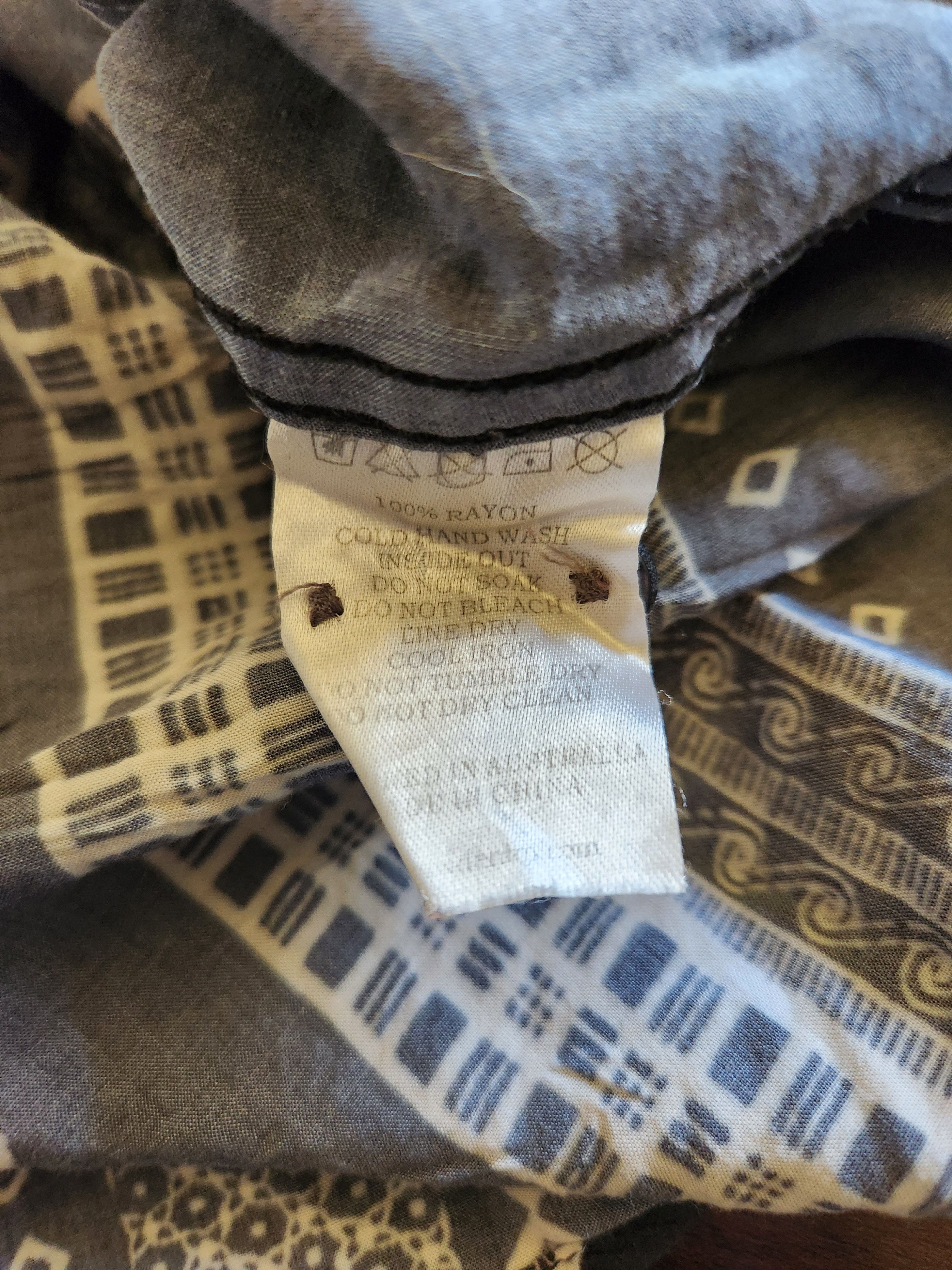 NEUW Denim Vintage Geometric Designed Button Front Shirt Size US XL / EU 56 / 4 - 3 Thumbnail