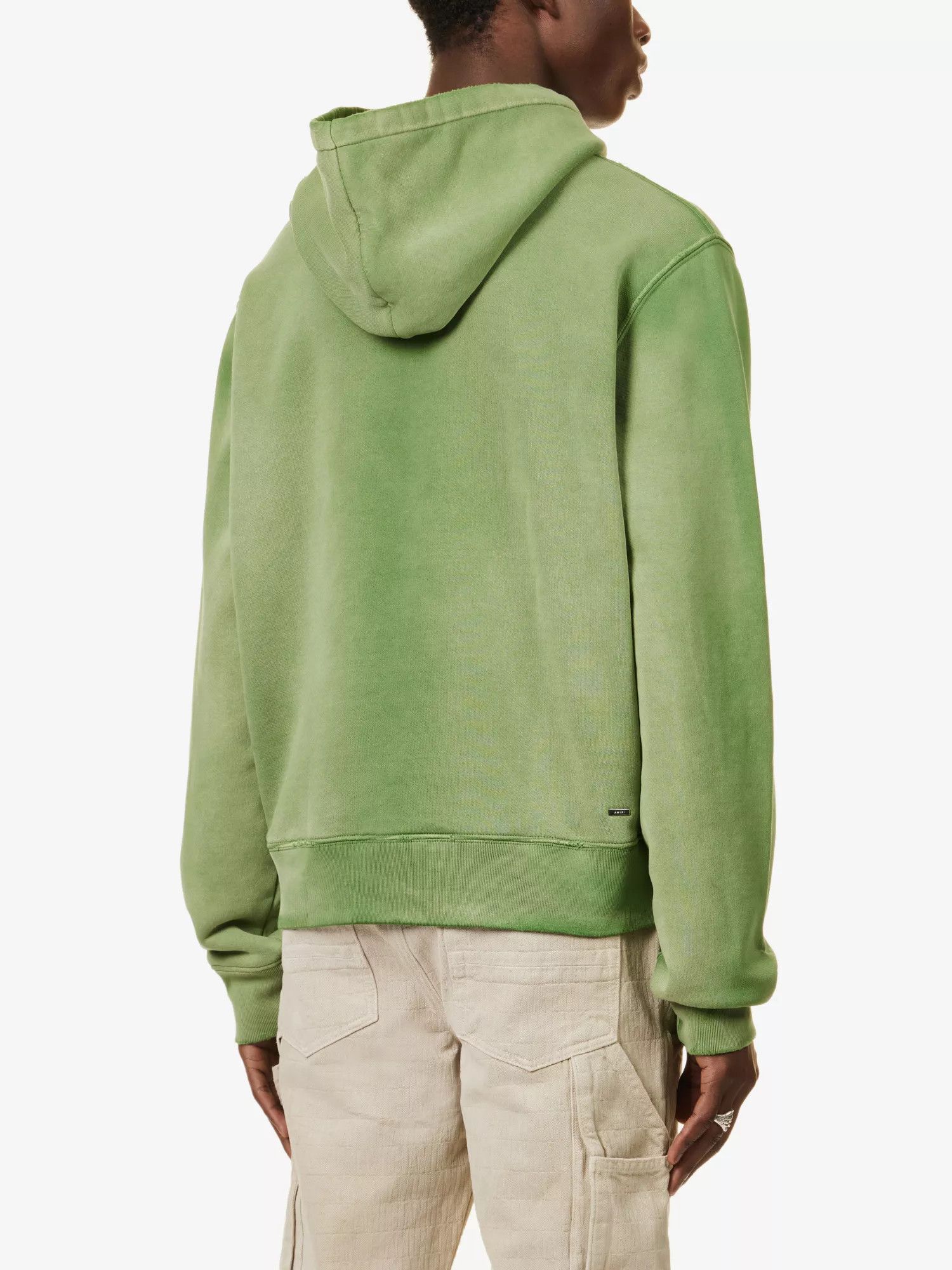 Amiri oc11z0225 Track Logo Hoodie in Green Size US XL / EU 56 / 4 - 4 Thumbnail