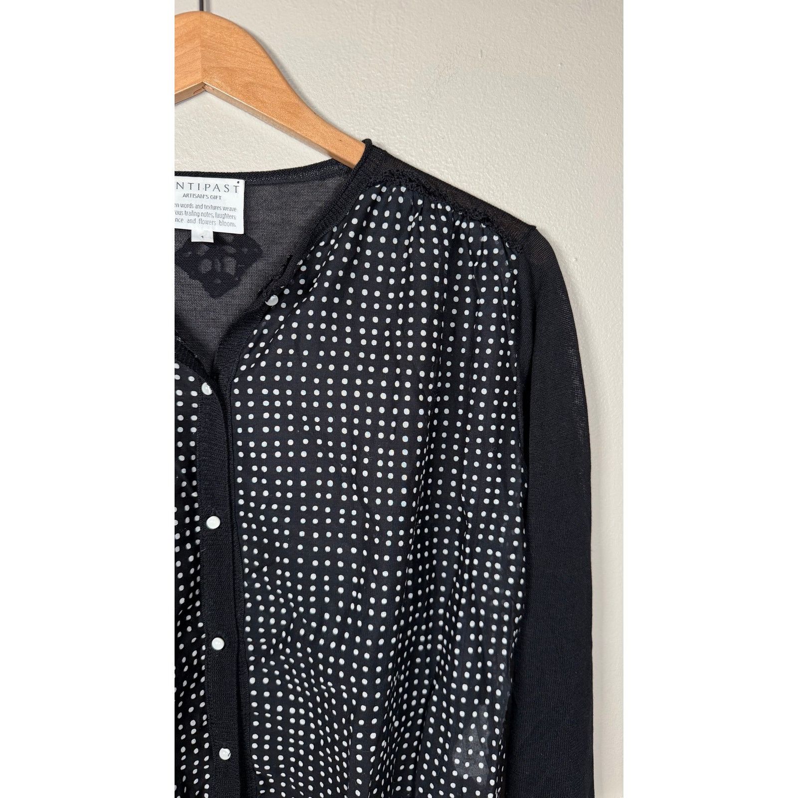 Japanese Brand Antipast Japan Polka Dot Sheer Back Cardigan size 1/S $690 Size S / US 4 / IT 40 - 9 Thumbnail