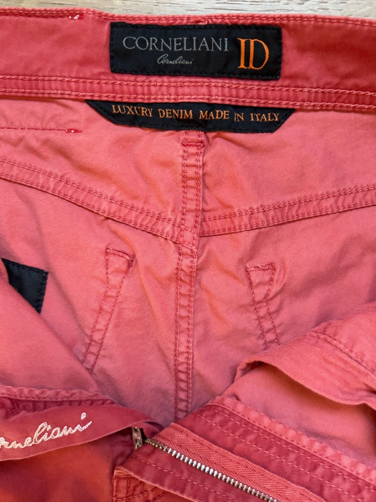 Corneliani Corneliani ID Pants Mens 30x32 Red Chino Flat Front Preppy Size US 30 / EU 46 - 8 Thumbnail