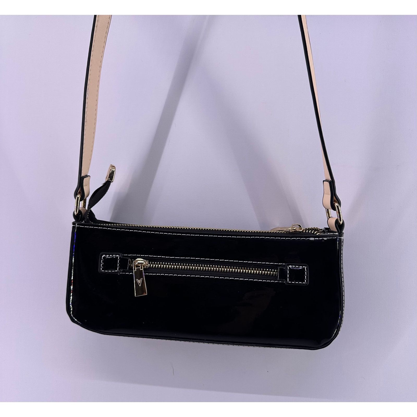 & Other Stories V satchel shoulder black metalic faux leather little handbag Size ONE SIZE - 4 Thumbnail
