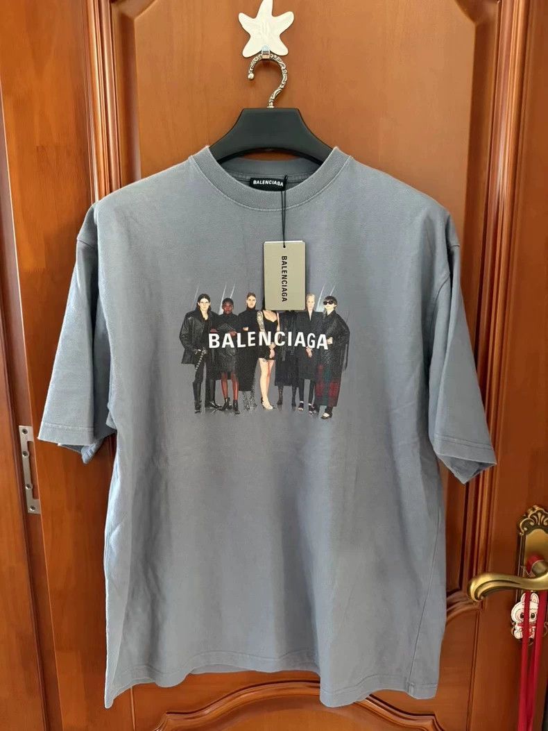 Balenciaga Balenciaga Haze Blue Figure Short Sleeve Size US M / EU 48-50 / 2 - 1 Thumbnail