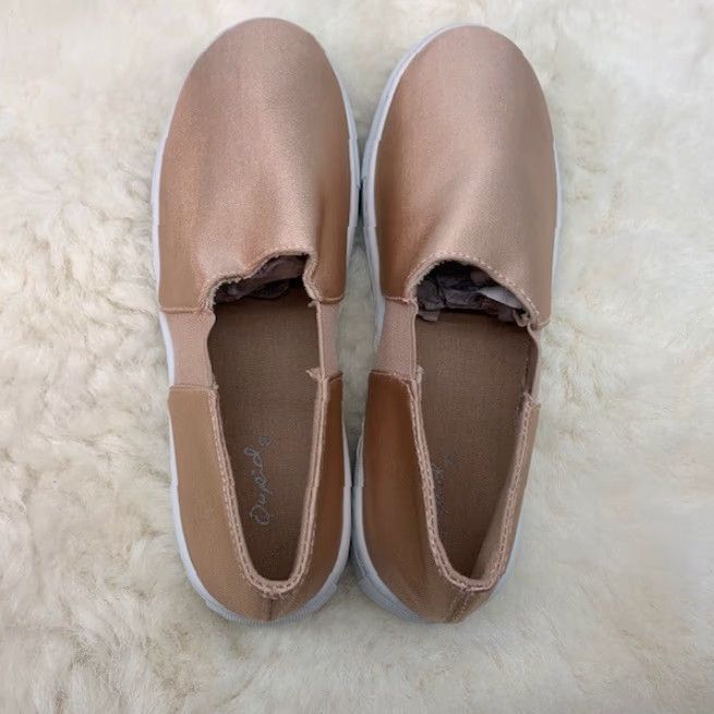 Vintage QUPID Women's Sneaker MOIRA-07 Slip On Champagne Lycra 8.5 M US Size US 8.5 / IT 38.5 - 5 Thumbnail