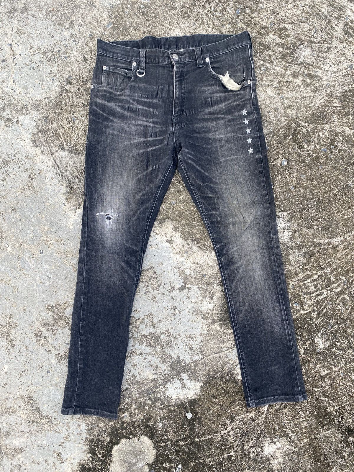 uniform experiment UE Skinny Phyton Label Jeans Size 32" / US 10 / IT 46 - 1 Thumbnail