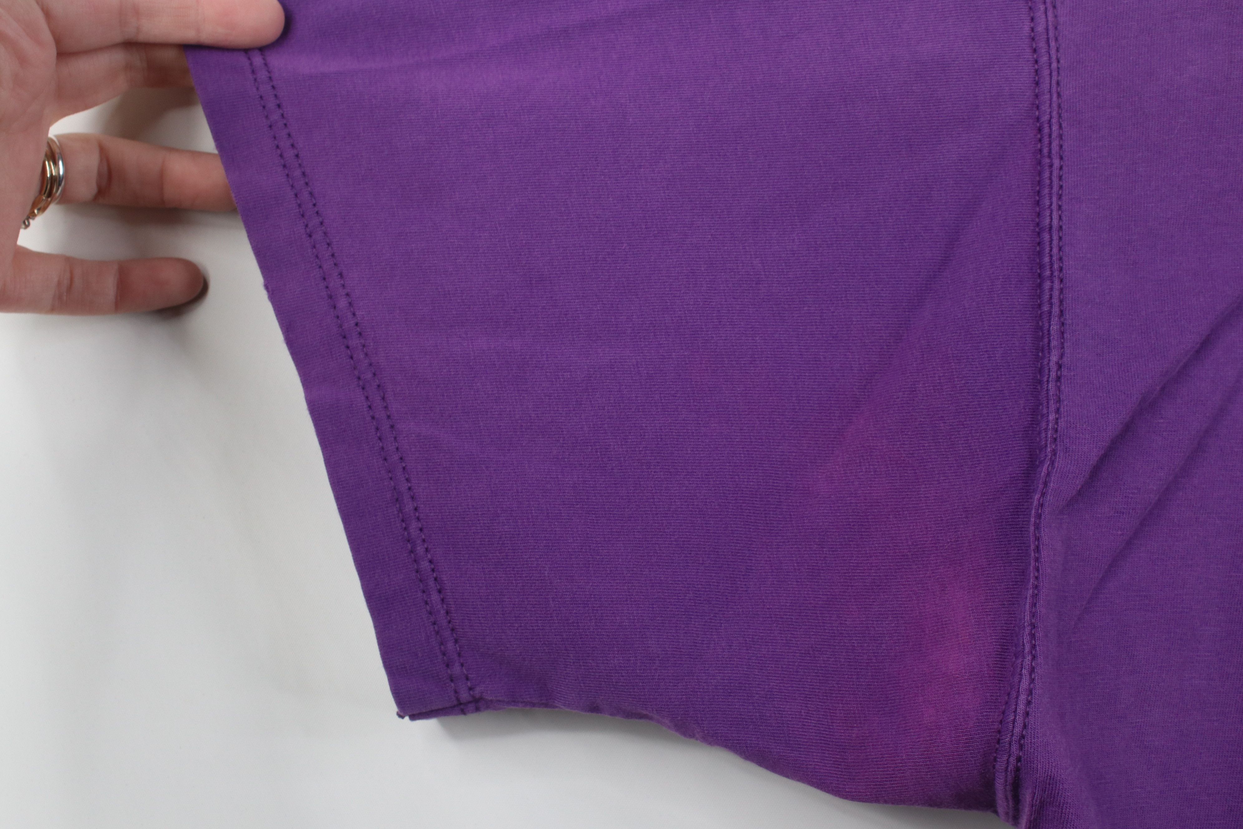 Russell Athletic Vintage 90s Russell Athletic Blank Cotton T-Shirt Purple USA Size US L / EU 52-54 / 3 - 10 Thumbnail