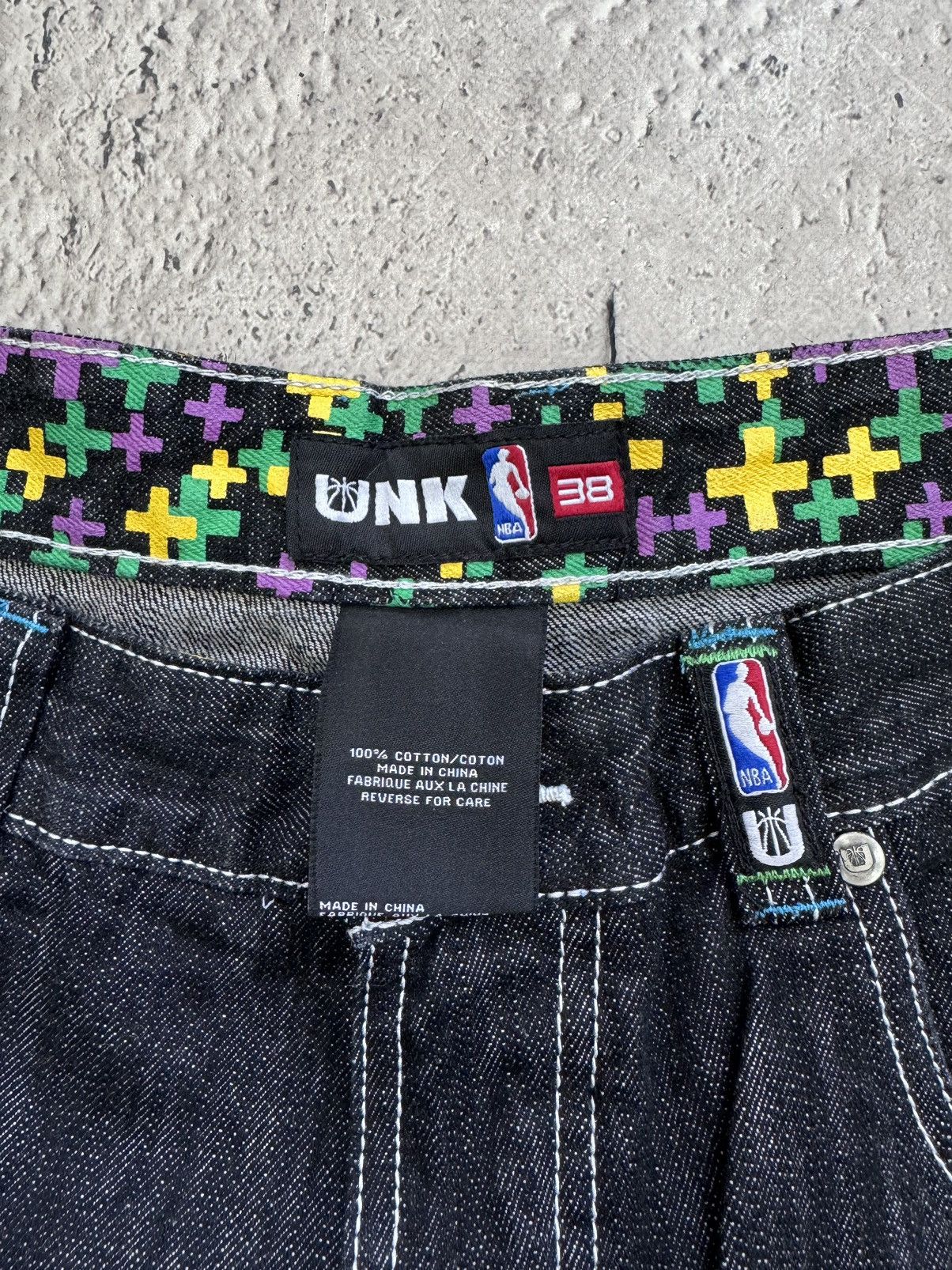 JNCO × NBA VINTAGE Y2K ARCHIVE SK8 BAGGY JNCO STYLE RAP SHORTS PANTS Size US 36 / EU 52 - 5 Thumbnail