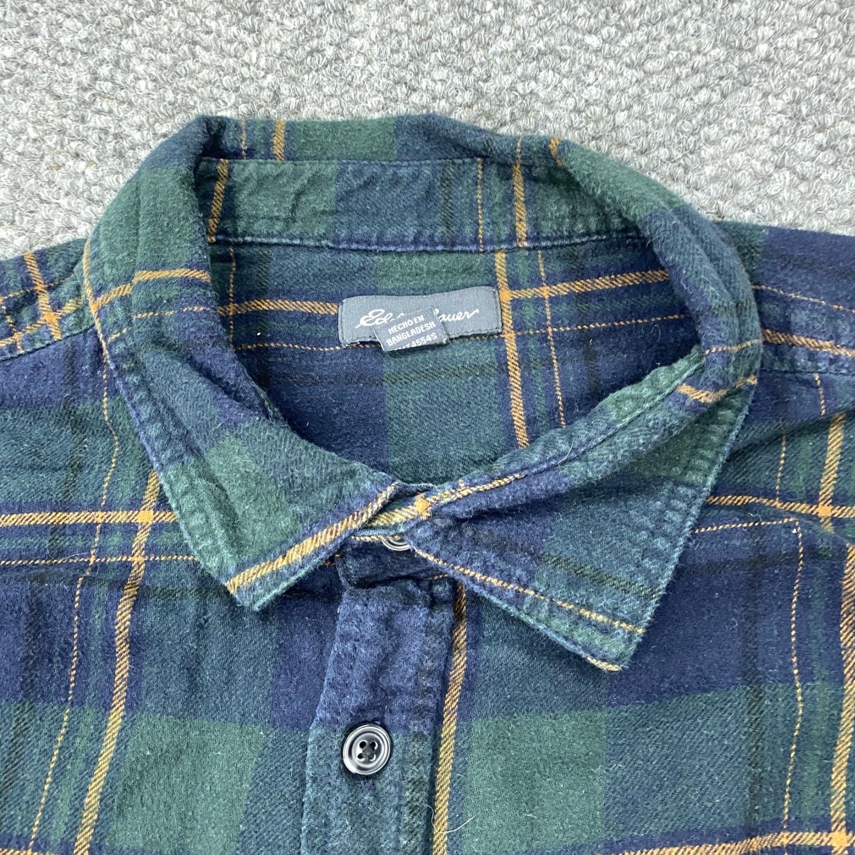 Eddie Bauer EDDIE BAUER Flannel Shirt Mens 2XL Green Blue Plaid Long Sleeve Button-Up Pocket Size US XXL / EU 58 / 5 - 4 Thumbnail