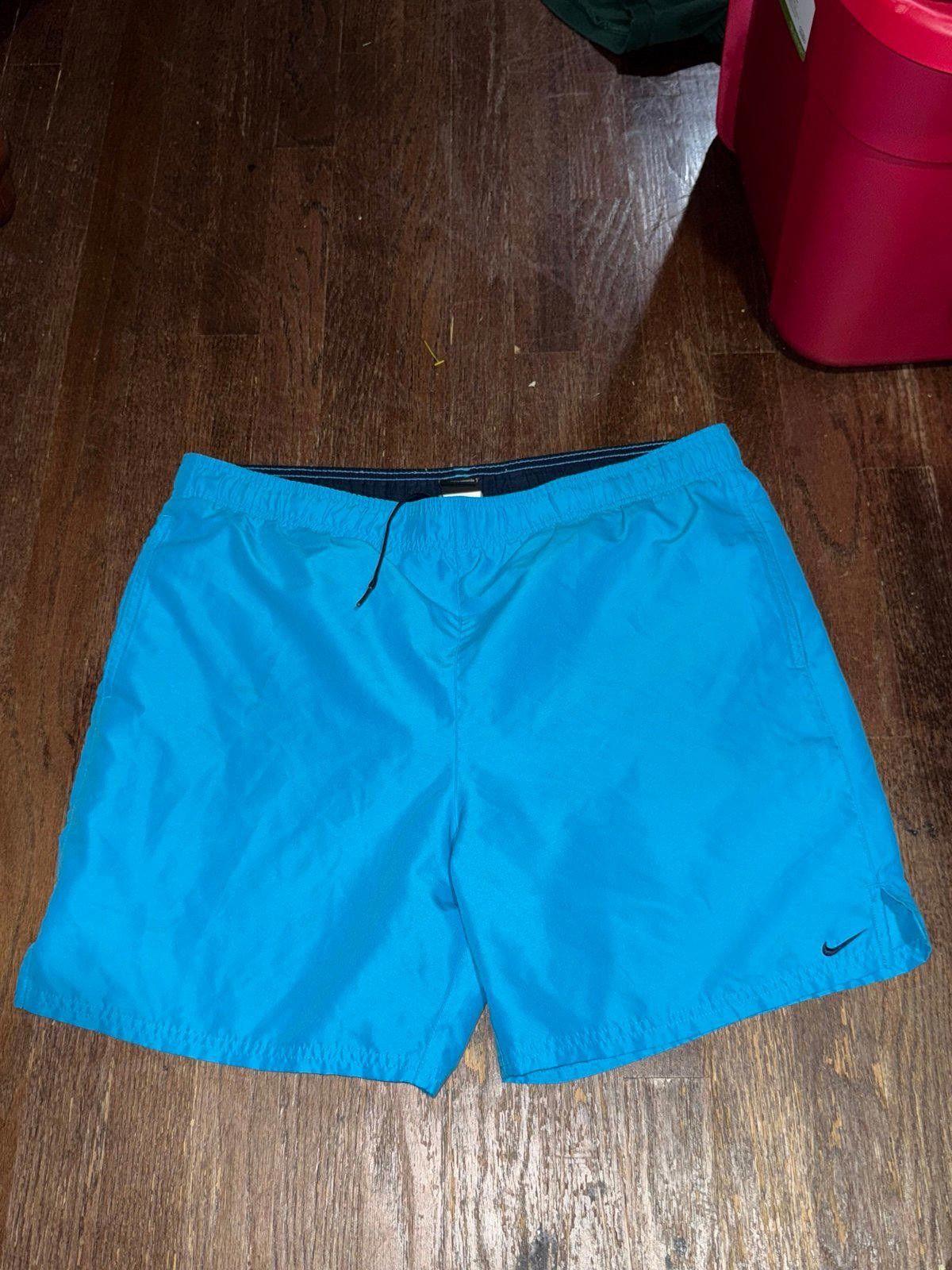 Nike Vintage Y2K Nike Baby Blue Bathing Suit Short Rare Sz L Mens Size US 34 / EU 50 - 2 Thumbnail