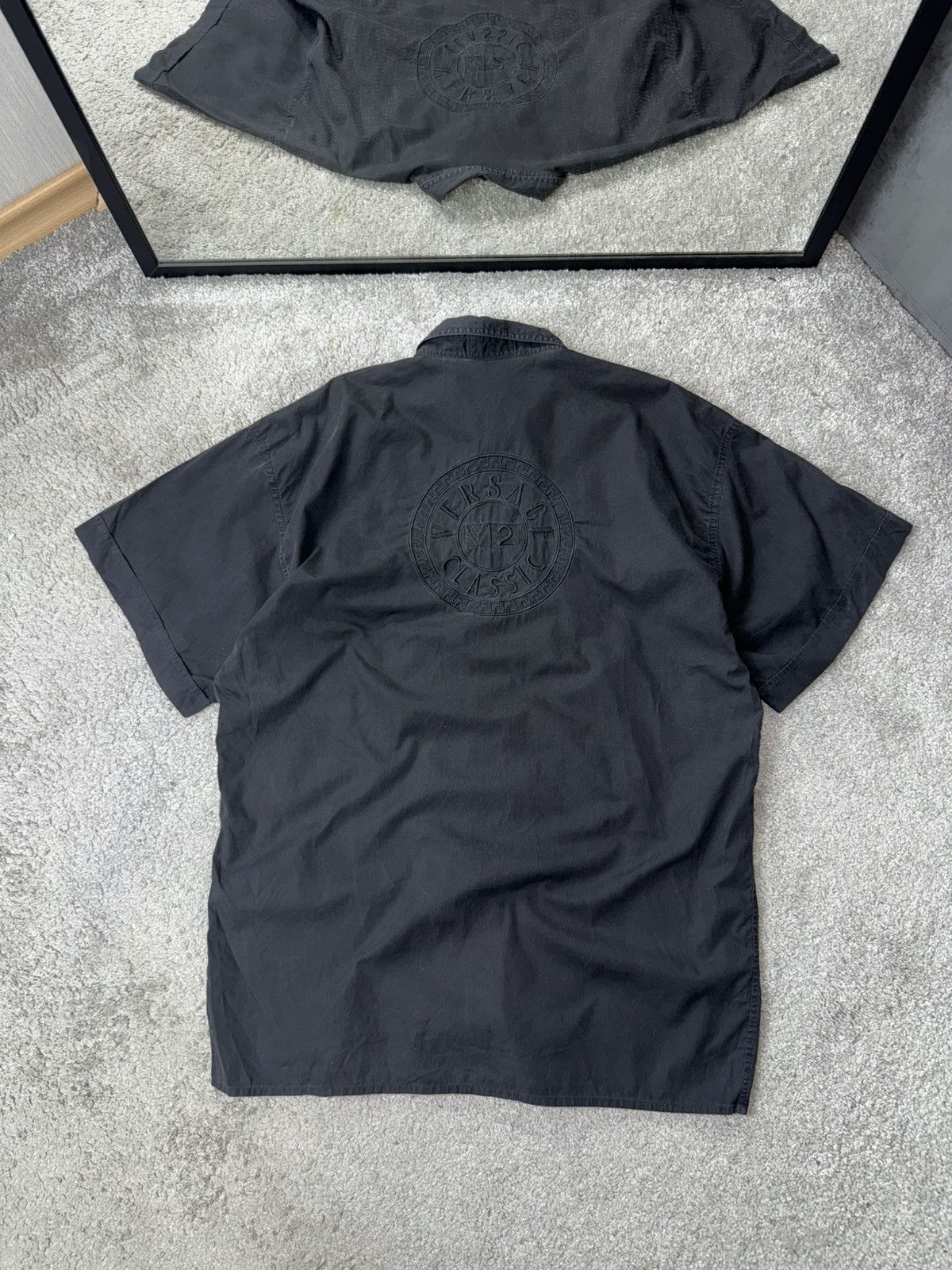 Versace V2 Classic Short Sleeve Button Up Short