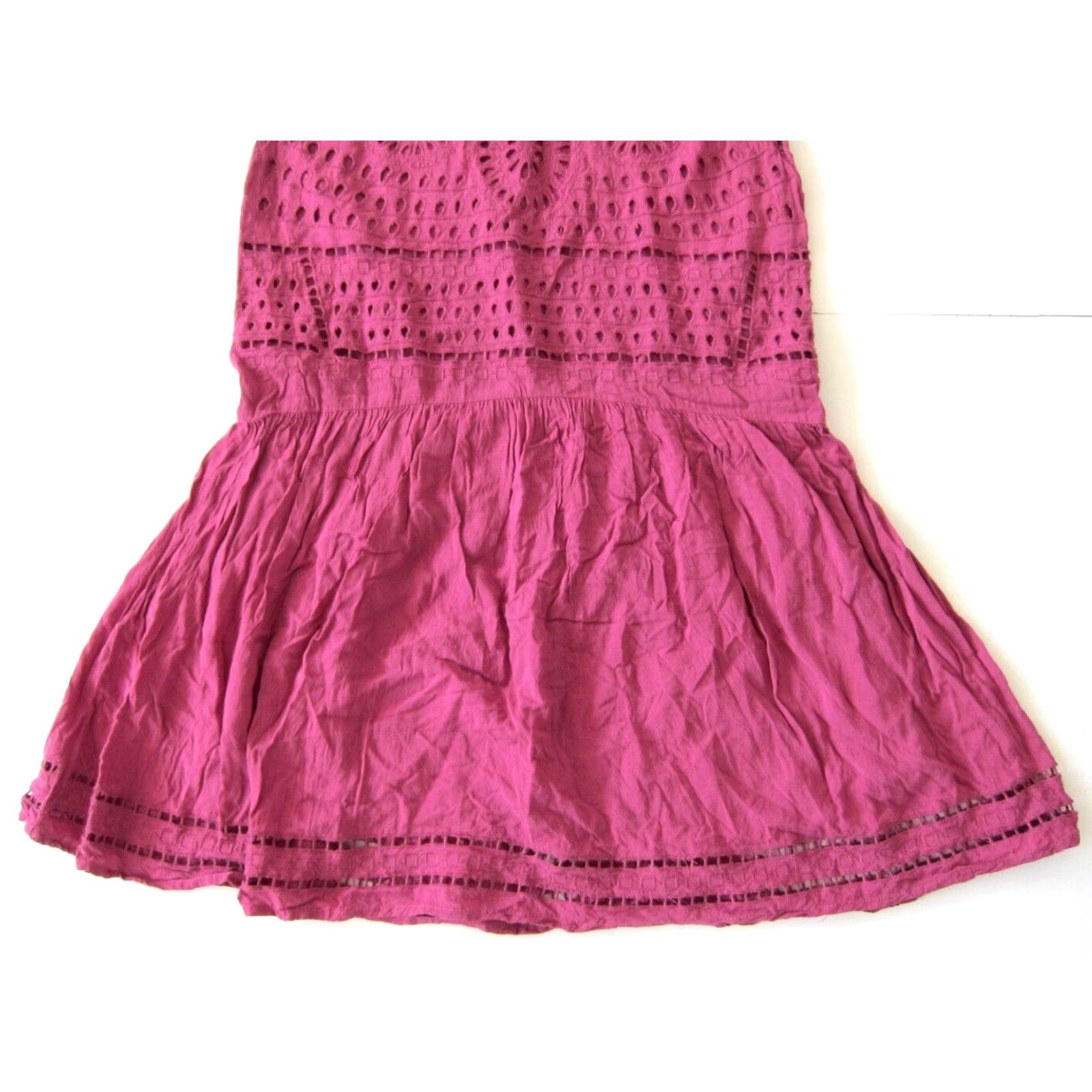 Vintage Ecote' 100% Rayon Pink Embroidered Tunic Sheath Tank Dress Small Size S / US 4 / IT 40 - 8 Thumbnail