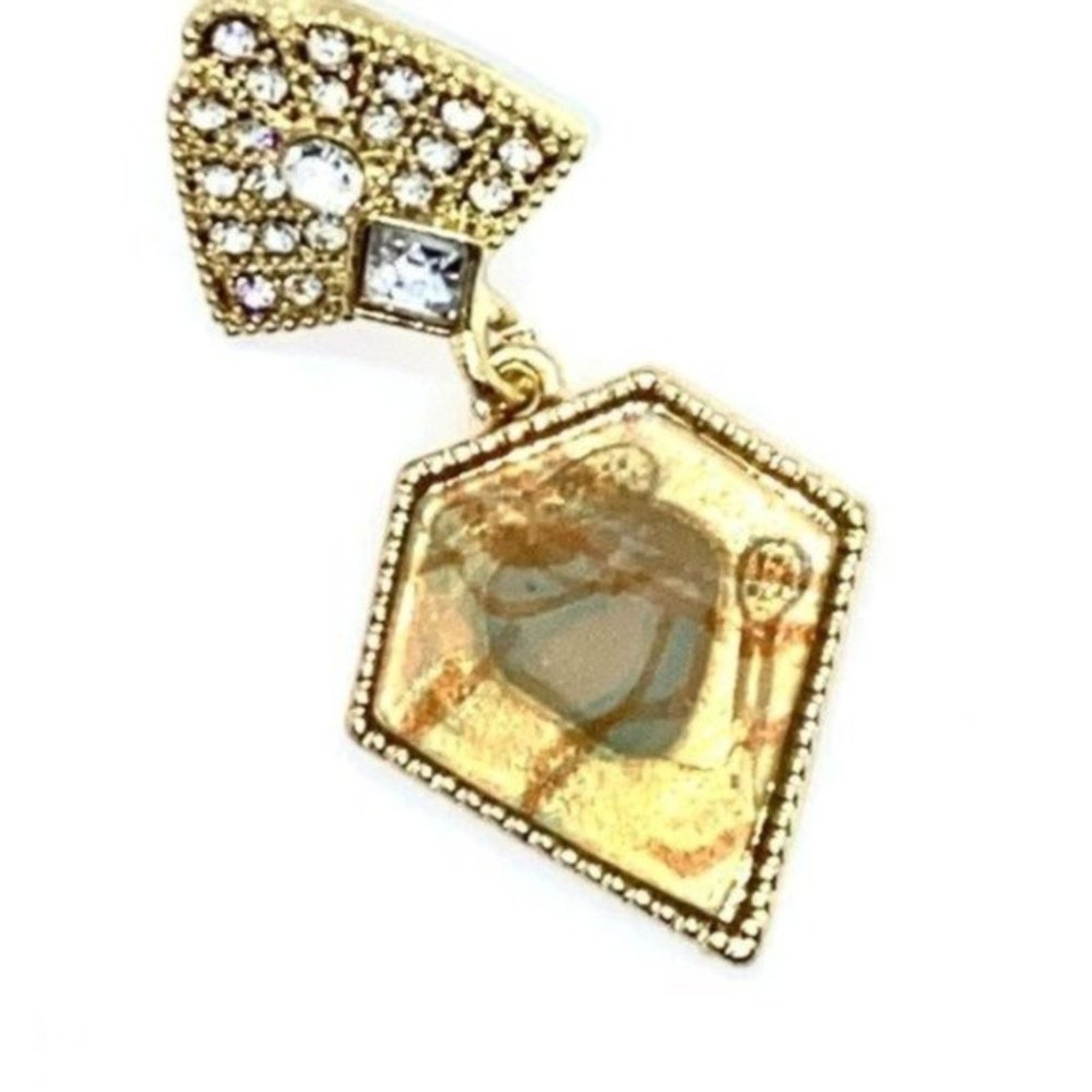 Other NWT Gold-Tone Crystal Abalone Colored Stone Dangle Earrings Size ONE SIZE - 4 Thumbnail