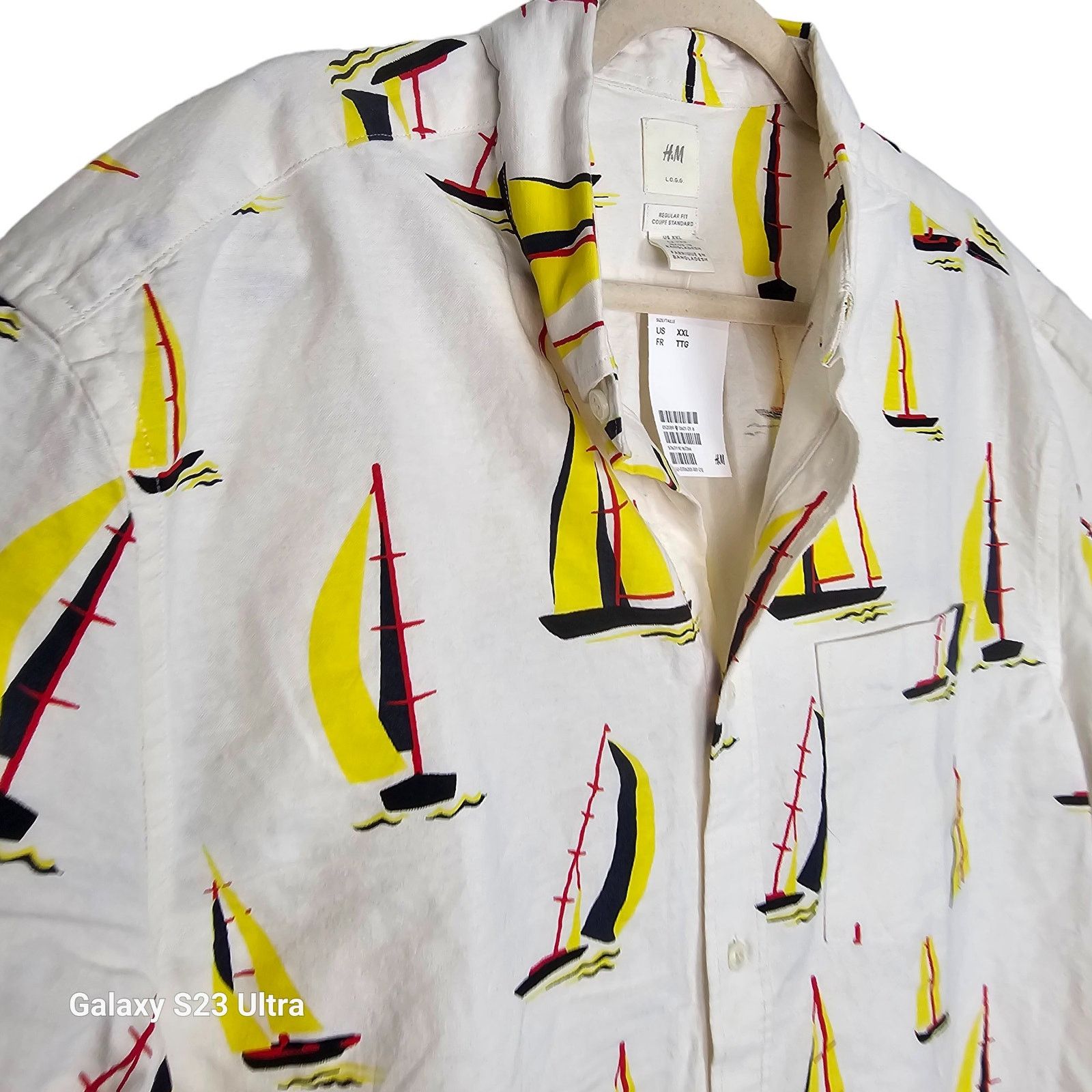 H&M H&M Shirt Mens Sailboat All Over Print Button Down Shirt XXL Size US XXL / EU 58 / 5 - 4 Thumbnail