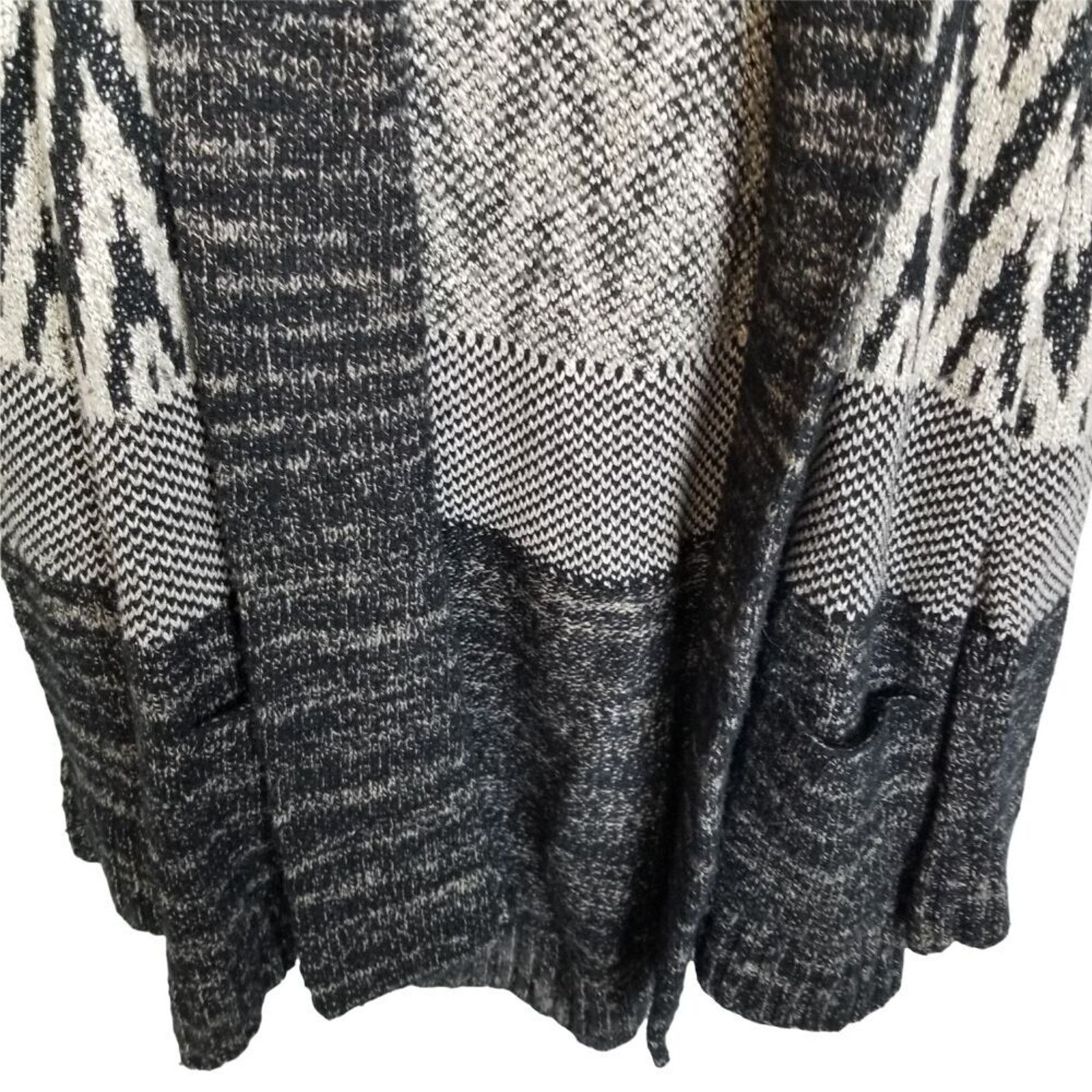 Lucky Brand Lucky Womens Stargazer Wool Cardigan Sweater Open Boho Aztec Size M / US 6-8 / IT 42-44 - 4 Thumbnail