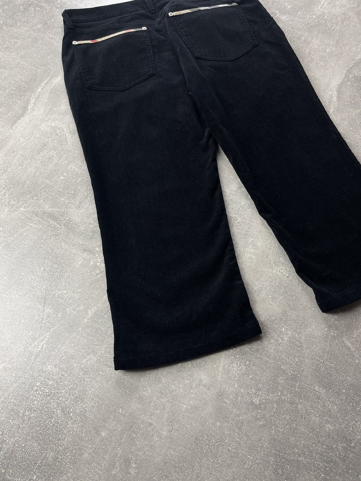 Burberry Burberry London Black Corduroy Cropped Pants Size 40" / US 18 - 3 Thumbnail