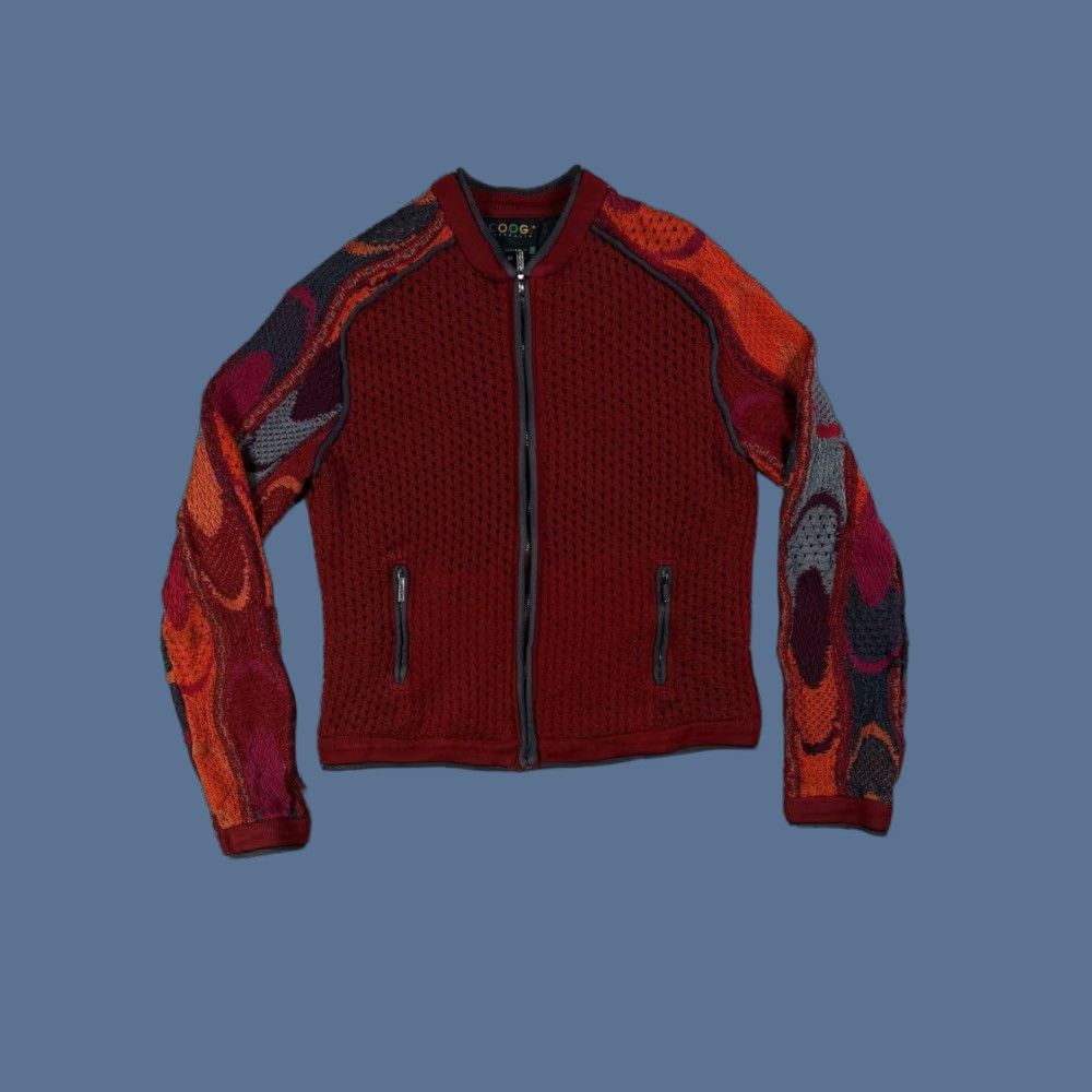 Coogi VINTAGE COOGI Sweater Full Zip Knit Women's Medium Red 3D RARE Size M / US 6-8 / IT 42-44 - 1 Thumbnail