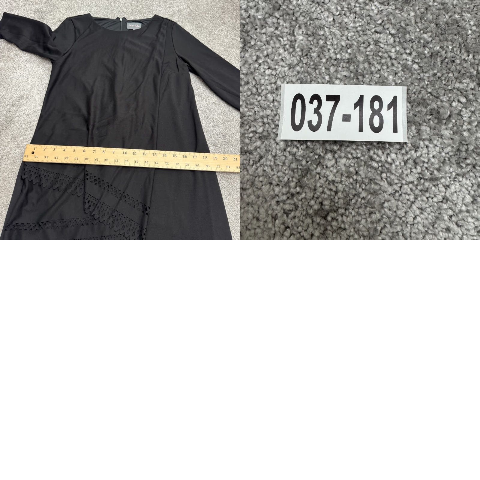 Vintage Phase Eight Laser Cut Asymmetric Shift Dress Womens US 8 UK 12 Black Long Sleeve Size M / US 6-8 / IT 42-44 - 9 Thumbnail