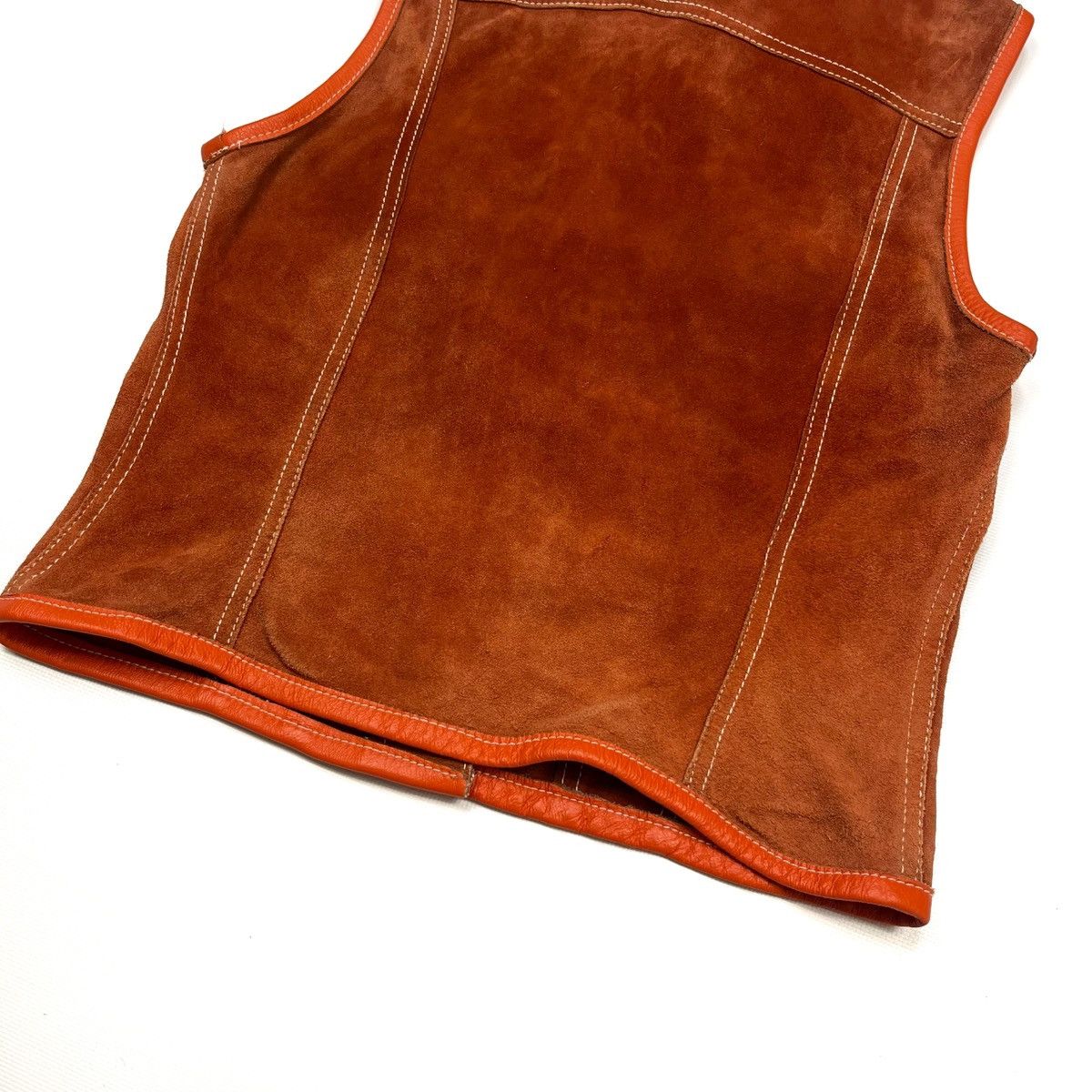 Diesel Vintage DIESEL Leather Vest 90s Suede Cowhide Waistcoat Size S / US 4 / IT 40 - 16 Thumbnail