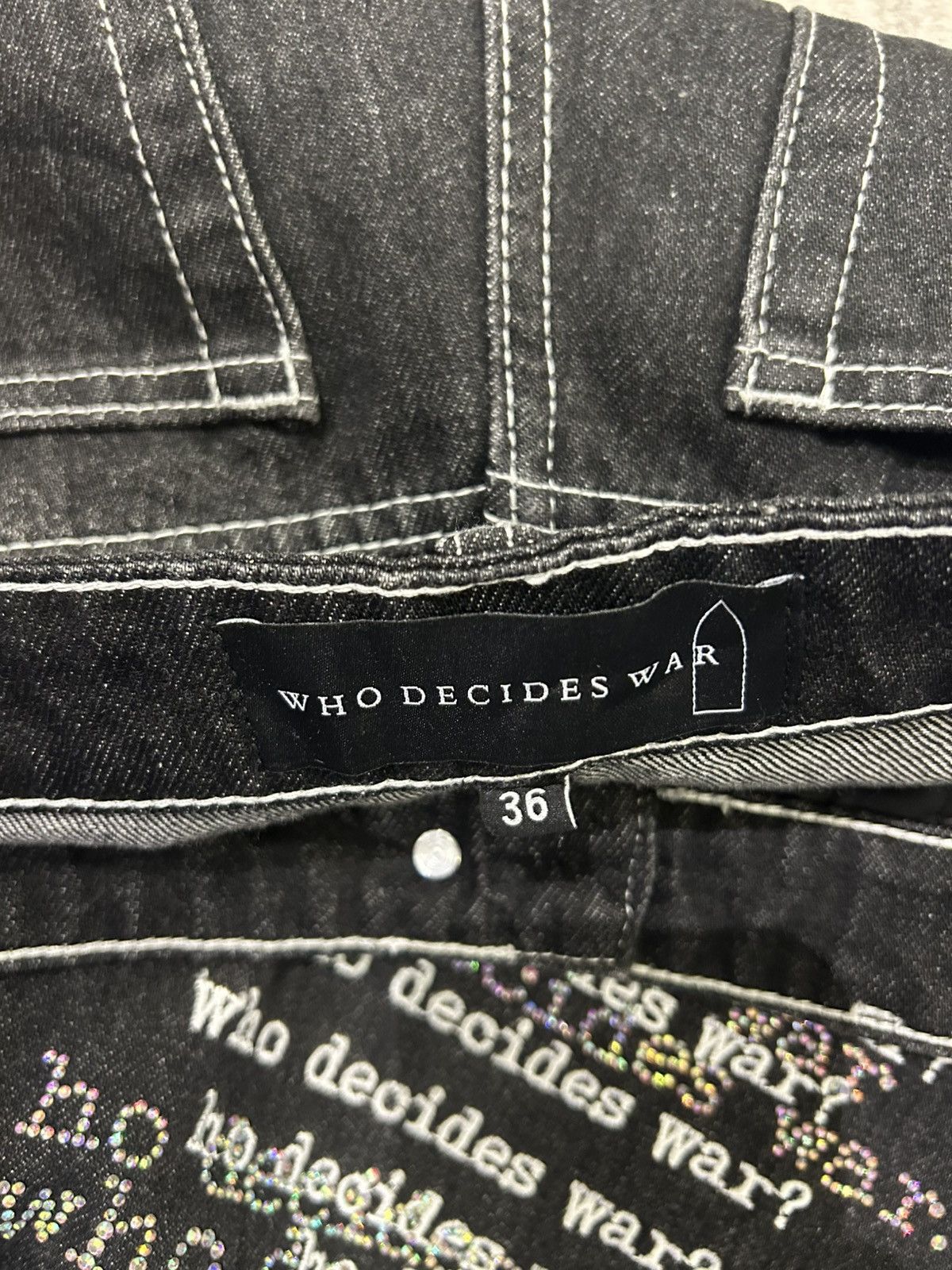 Who Decides War Who Decides War Ultra Flare Scripture Jeans Size US 36 / EU 52 - 6 Thumbnail