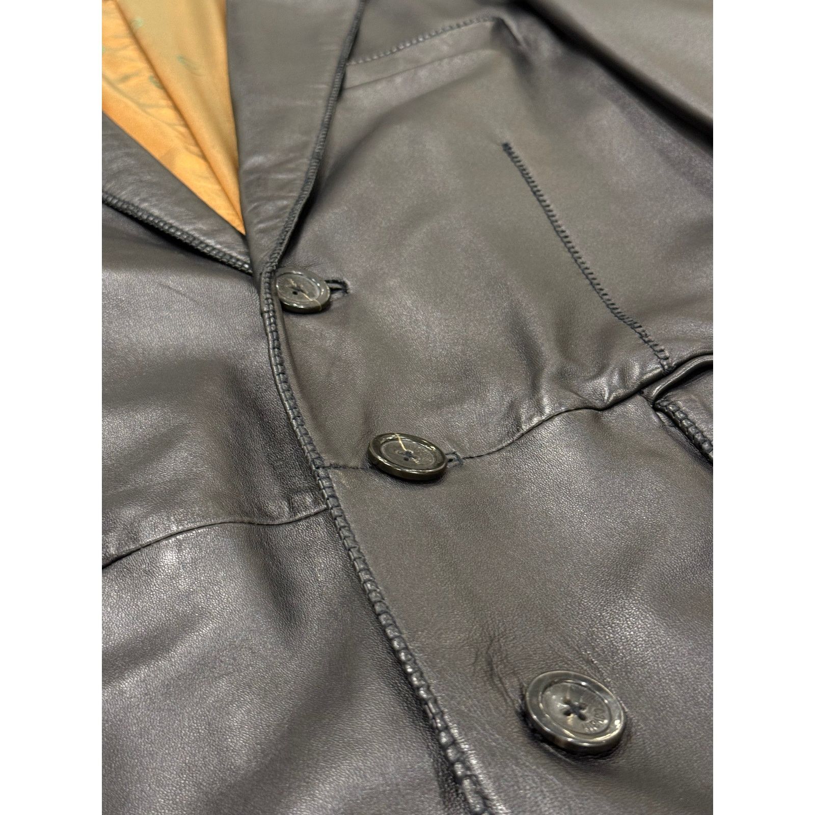2000s Roberto Cavalli leather coat