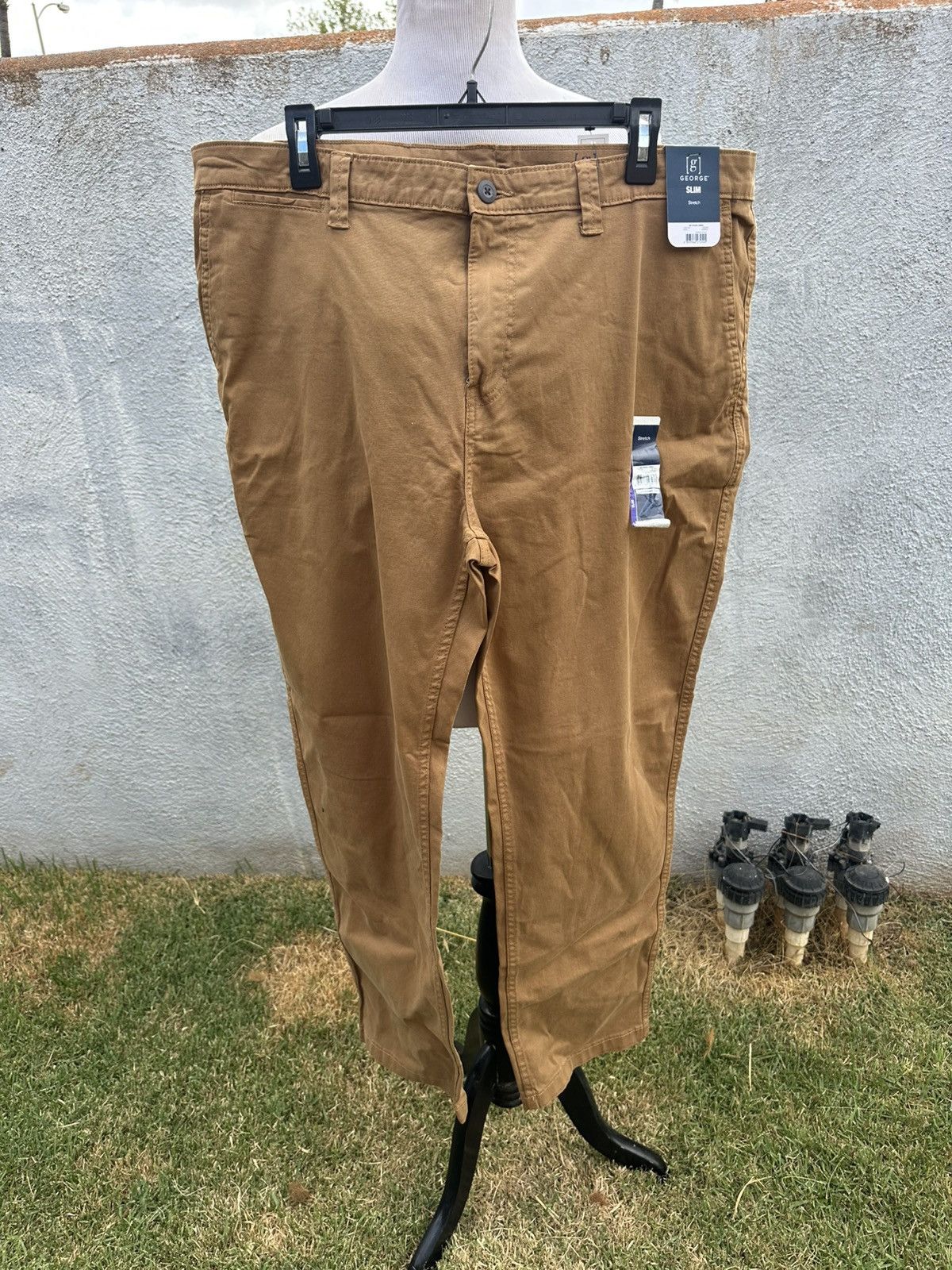 George New George Stretch Fit Pants Men's Size 42x30 Chino Brown Size US 42 / EU 58 - 1 Thumbnail