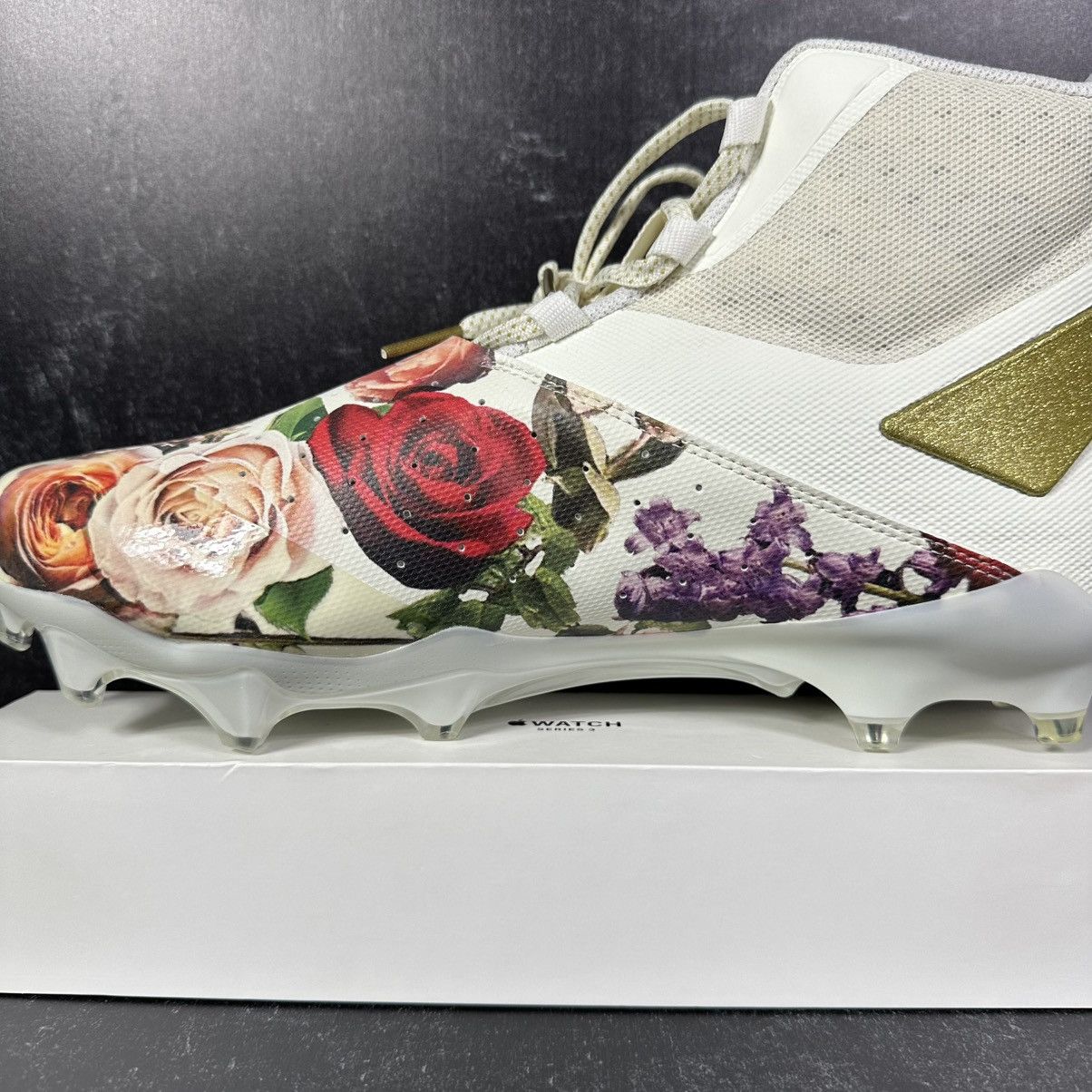 Adidas ADIZERO CHAOS SPEED CORONATION OFF WHITE GOLD FOOTBALL CLEAT Size US 13 / EU 46 - 8 Thumbnail