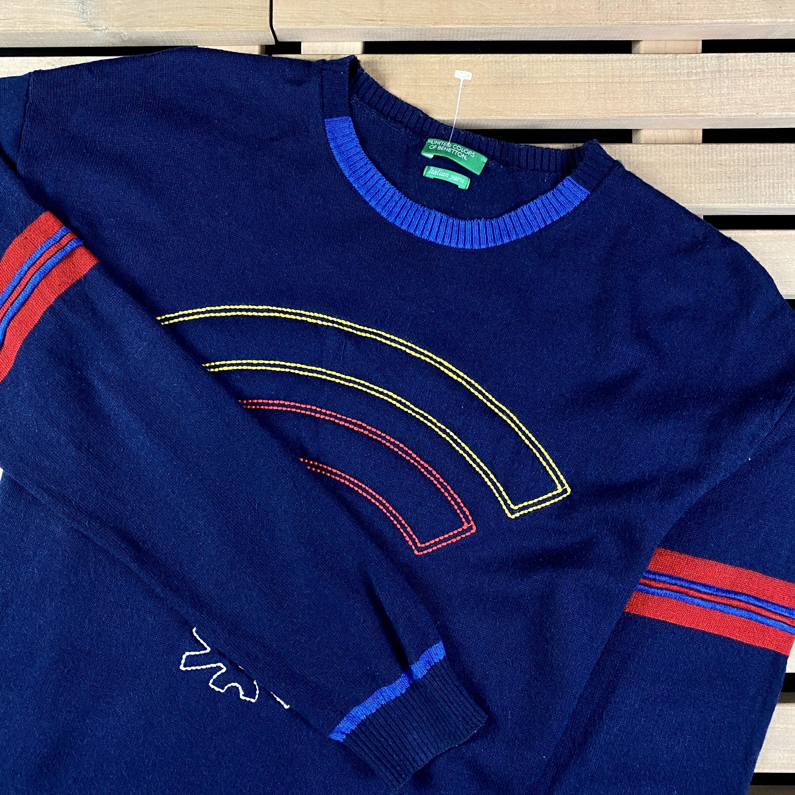 United Colors Of Benetton Mens Sweater Long Sleeve United Colors Of Benetton Size M-L Size US M / EU 48-50 / 2 - 2 Thumbnail