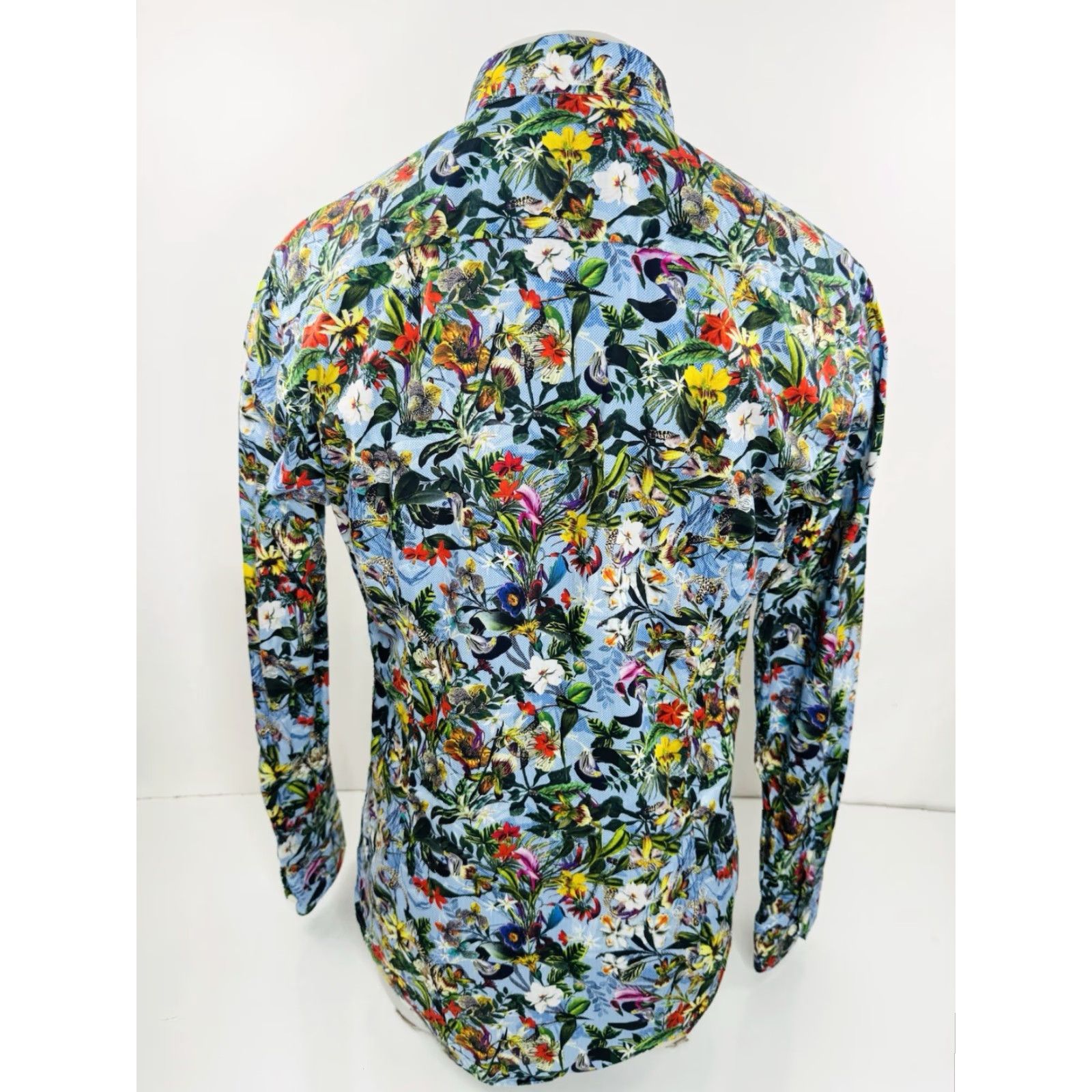 Eton Eton Colorful Floral 16 41 M Slim Fit Shirt EXCELLENT Button-Up Long Sleeve Multicolor Floral Pattern Men’s Shirt B10.5 Size US M / EU 48-50 / 2 - 3 Thumbnail