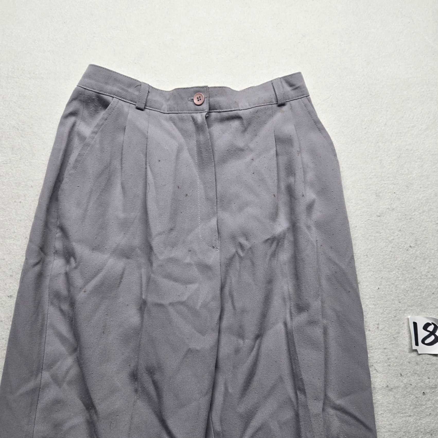 Vintage Catrina Pants Solid Gray Adult Women's Size 7 Belt Loops Women’s Gray Pants 7 Size 28" / US 6 / IT 42 - 2 Thumbnail