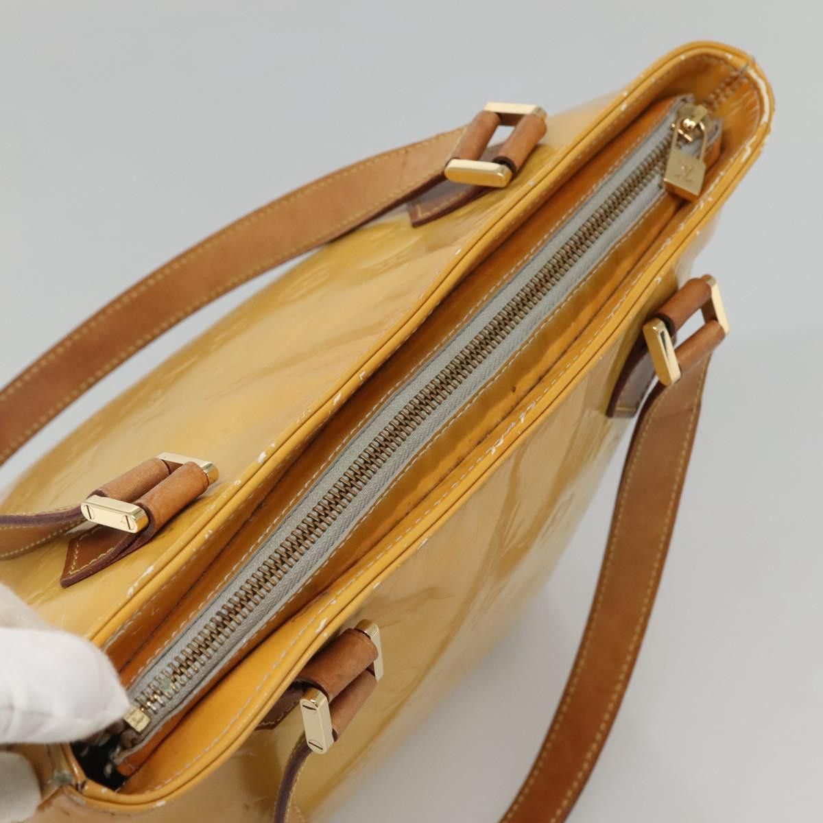 Louis Vuitton LOUIS VUITTON Monogram Vernis Houston Hand Bag Gris M91053 Size ONE SIZE - 6 Thumbnail