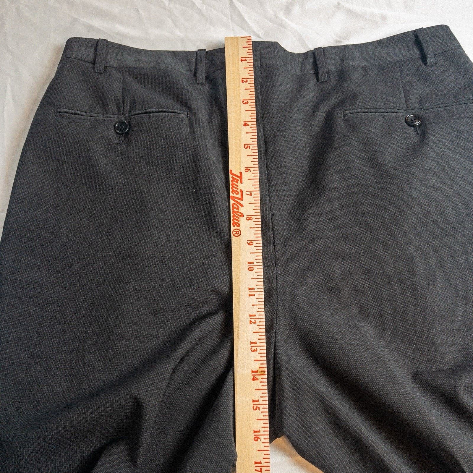 Canali Canali Mens Dress Pants 36x27 Black Wool Pleated A78220/99 Size 34R - 14 Thumbnail