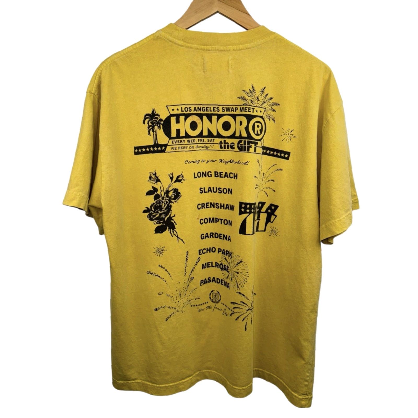 Honor the Gift HONOR THE GIFT Vintage T-Shirt Sz M Mustard Yellow Mens Tee Shirt RARE Swap Meet Yellow 90s Merch Size US M / EU 48-50 / 2 - 2 Thumbnail