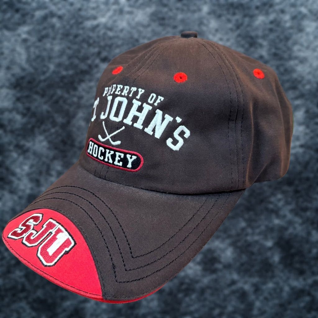 Vintage GEAR FOR SPORTS St John’s Red Storm Baseball Cap Mens Brown Red SJU Red Storm Hockey Hat Cap Size ONE SIZE - 1 Thumbnail