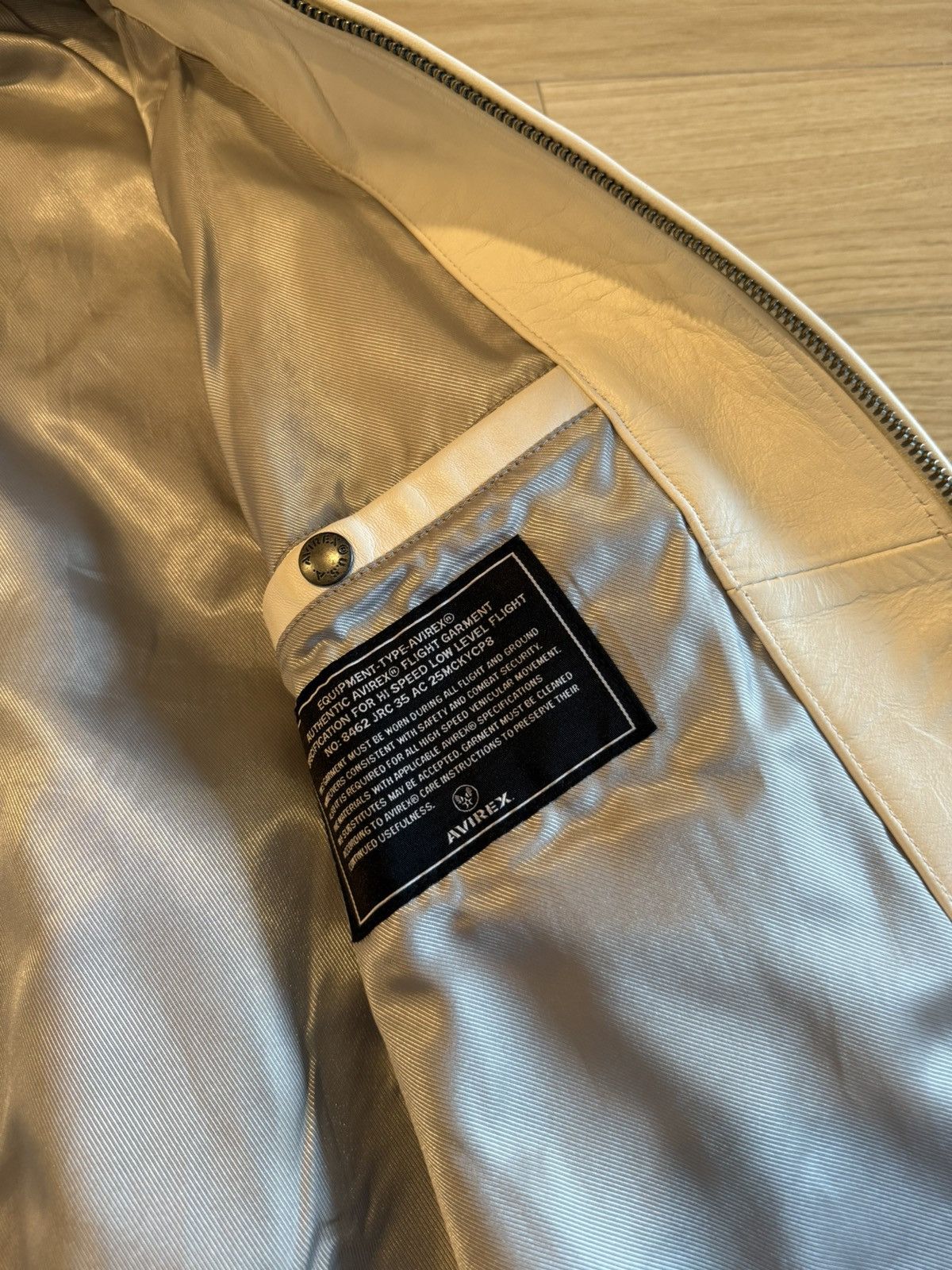 Avirex Avirex White Leather Jacket Size US L / EU 52-54 / 3 - 5 Thumbnail