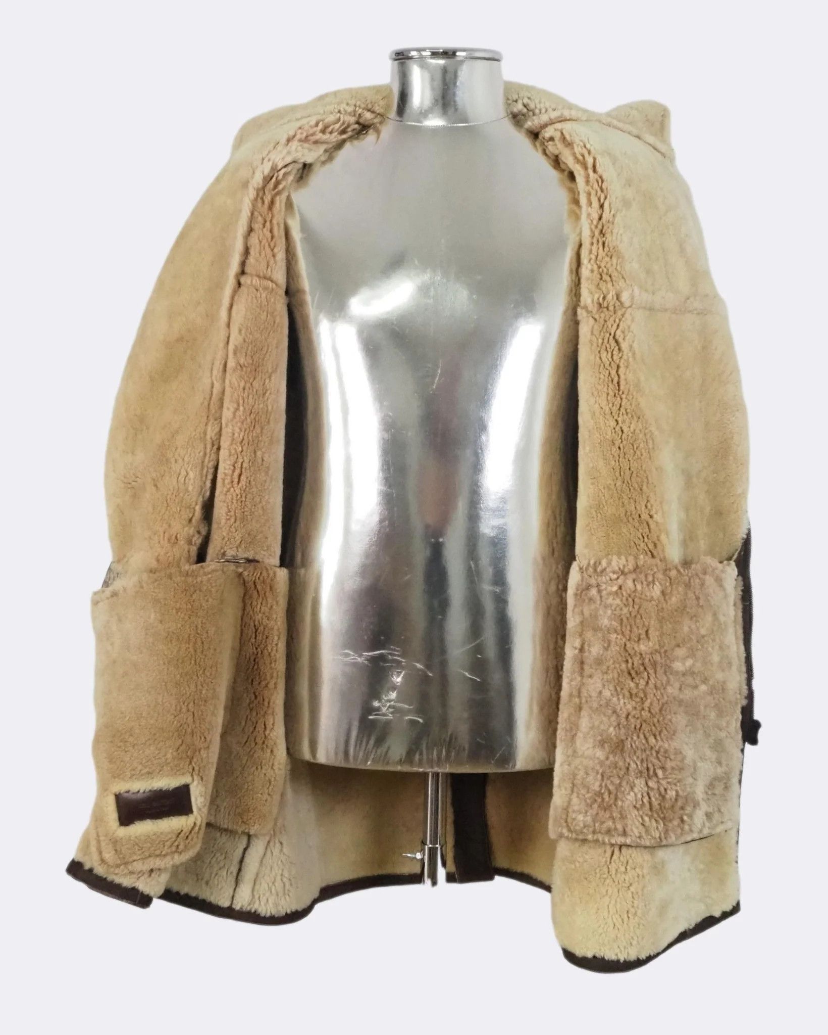 Neil Barrett Neil Barrett Lambskin Leather Shearling Coat $2510 Size US L / EU 52-54 / 3 - 9 Thumbnail