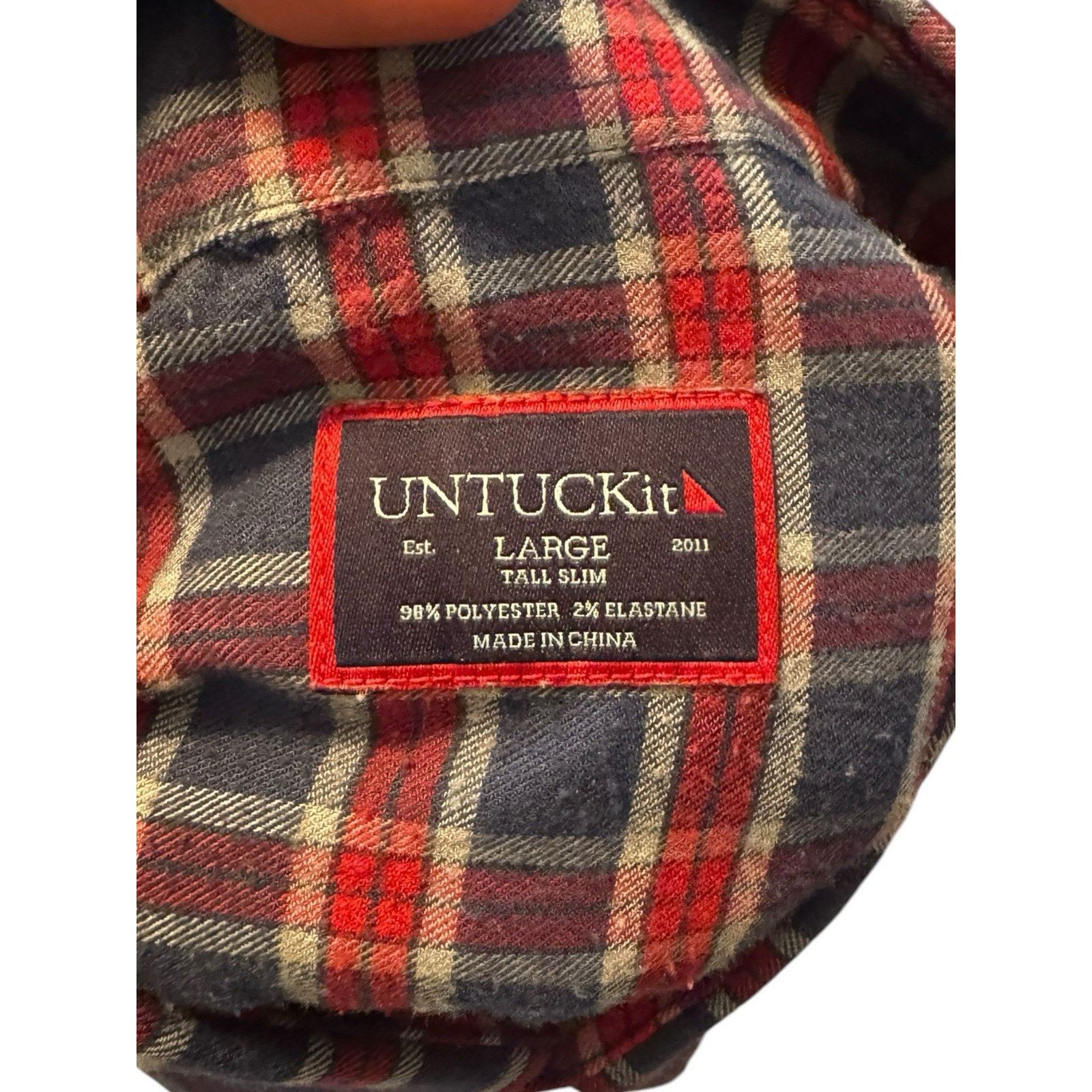 UNTUCKit Untuckit Flannel Plaid Shirt Men's Large Classic Fit Size US L / EU 52-54 / 3 - 9 Thumbnail