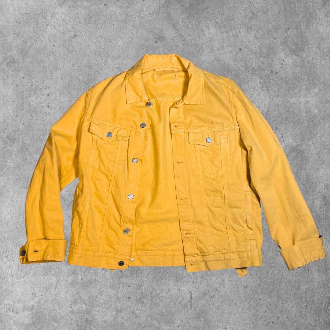 Designer Vintage Yellow Denim Jacket Size US M / EU 48-50 / 2 - 1 Thumbnail