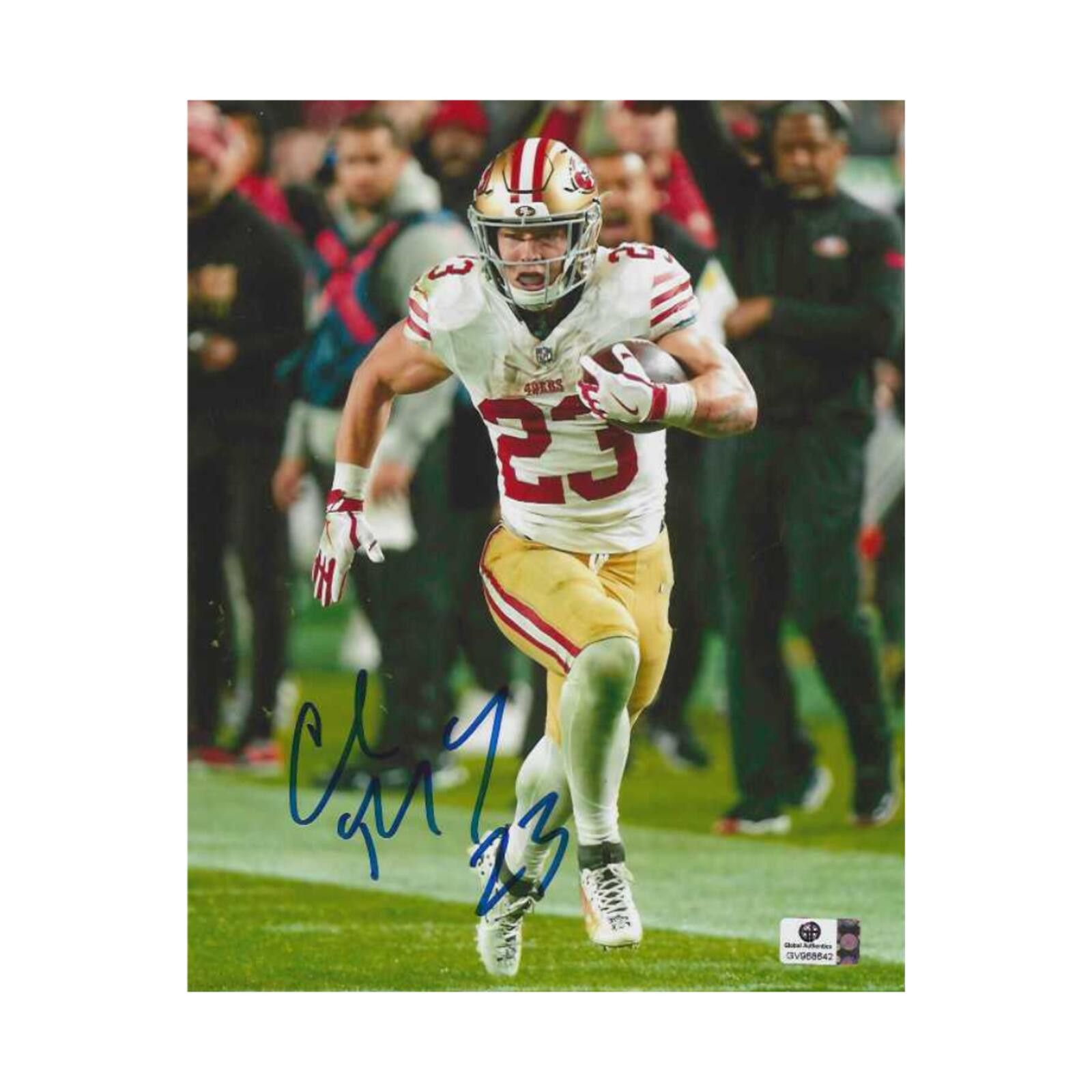 Other Christian McCaffery Autographed 8x10 Photo coa W/Frame Size ONE SIZE - 2 Thumbnail