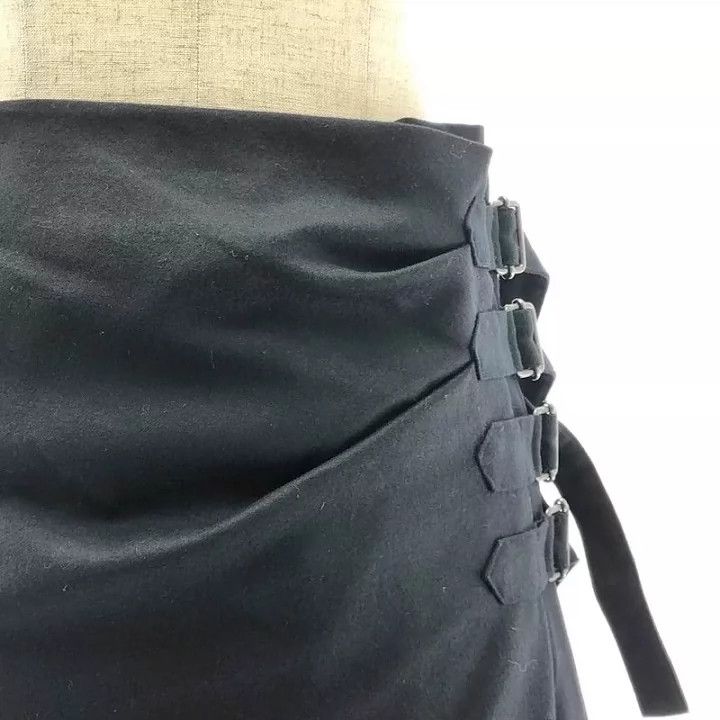 Dries Van Noten DRIES VAN NOTEN A wool skirt decorated with straps Size 25" / US 0 / IT 36 - 2 Thumbnail